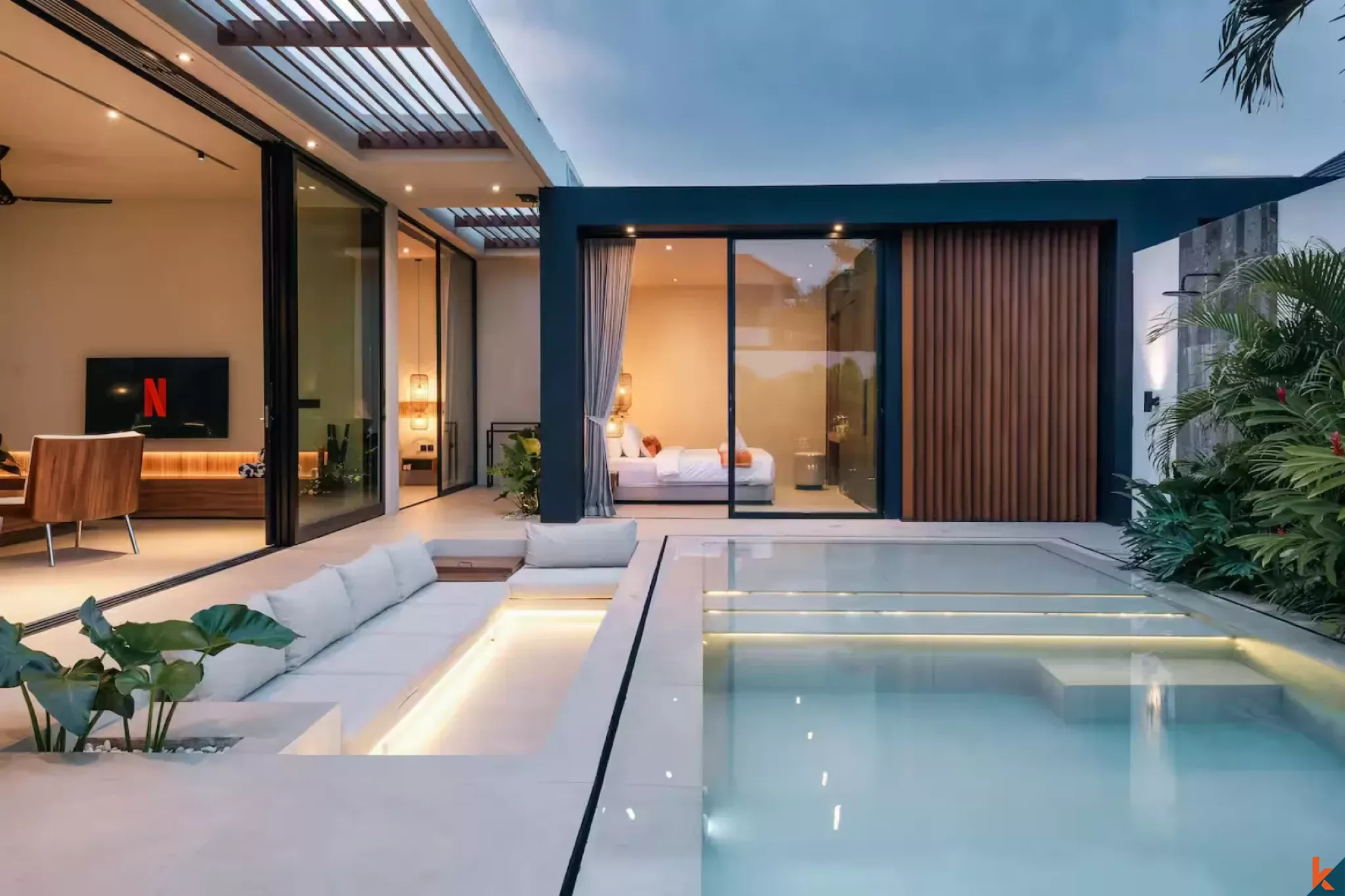 Vila sewa dua kamar tidur dengan desain modern di lokasi strategis di Umalas (Selesai pada Oktober 2025)