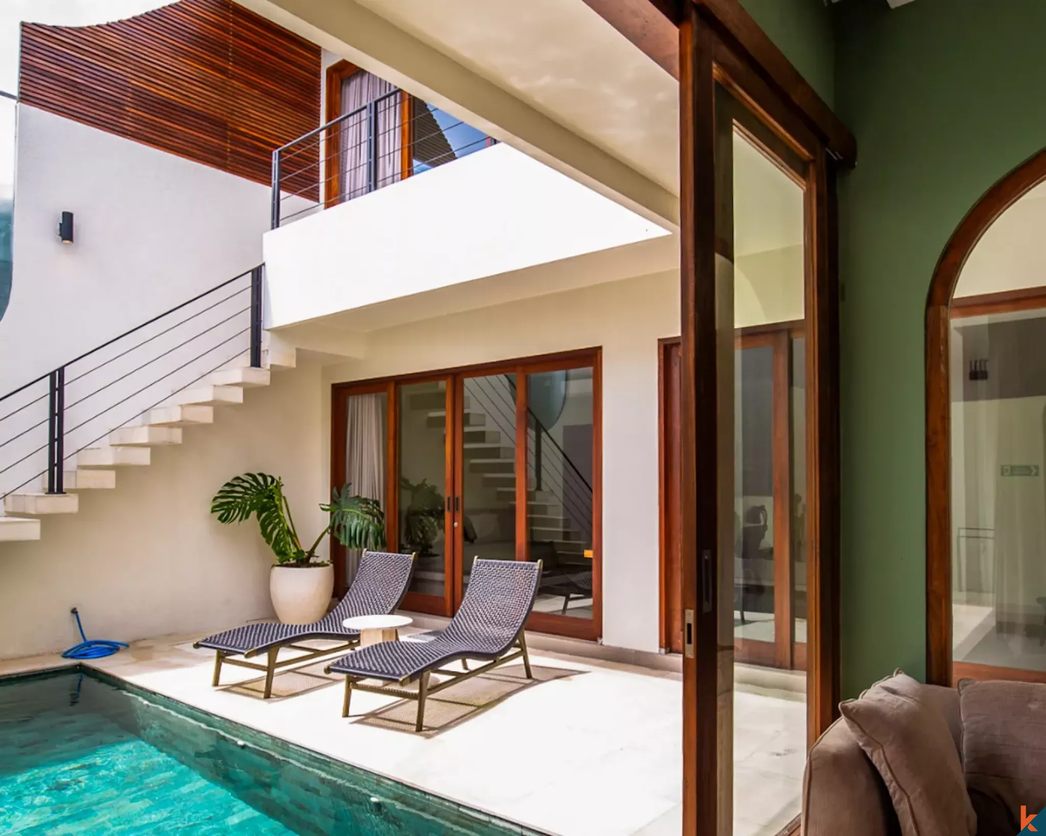 New multilevel three bedroom villa with rooftop for lease in Tumbak