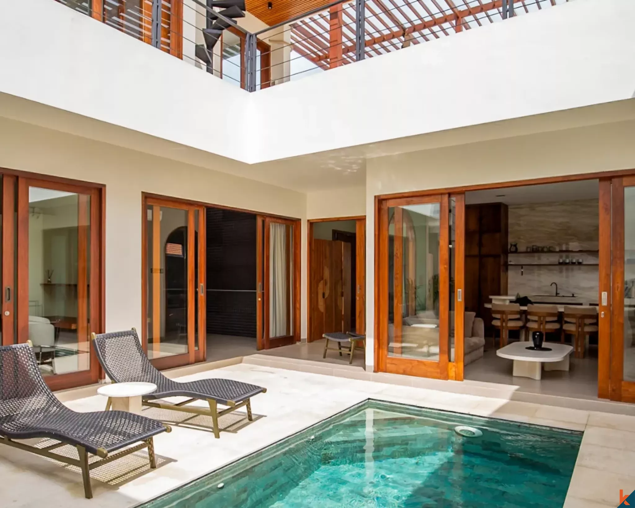 New multilevel three bedroom villa with rooftop for lease in Tumbak