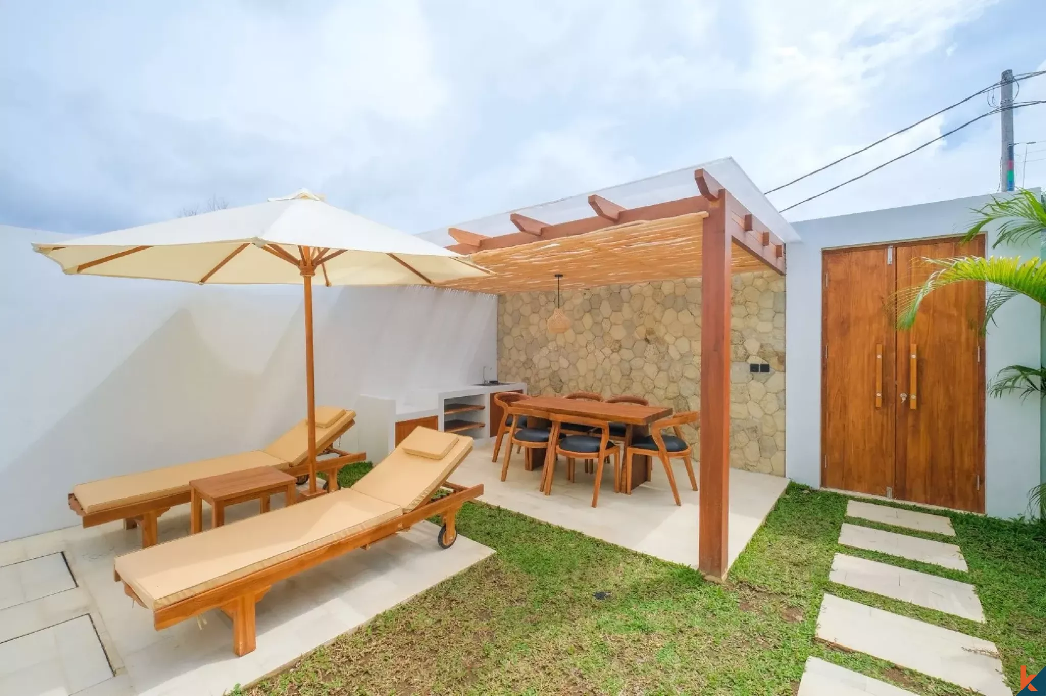 Vila sewa bergaya Mediterania dua kamar tidur baru di daerah Uluwatu