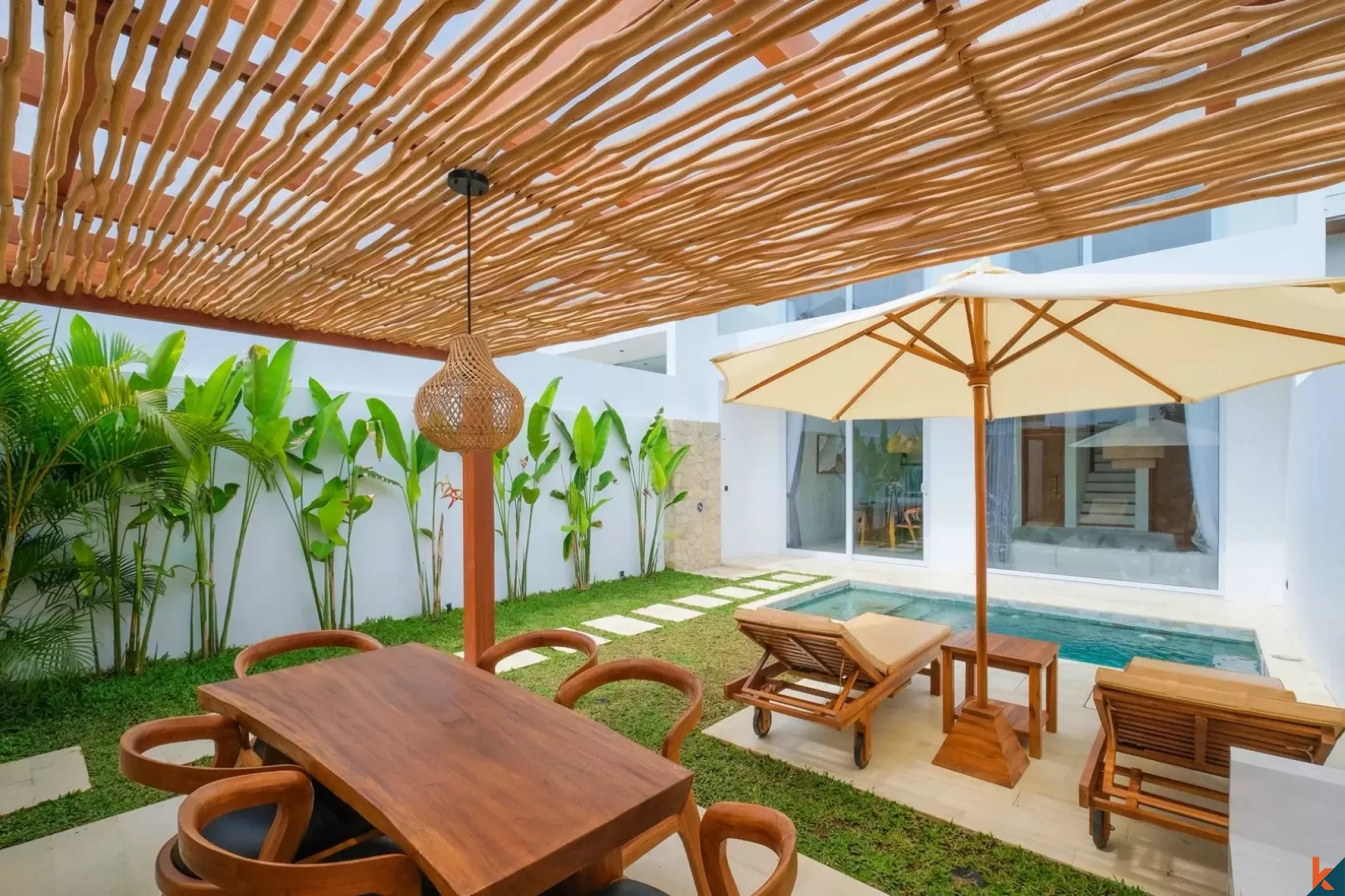 Vila sewa bergaya Mediterania dua kamar tidur baru di daerah Uluwatu