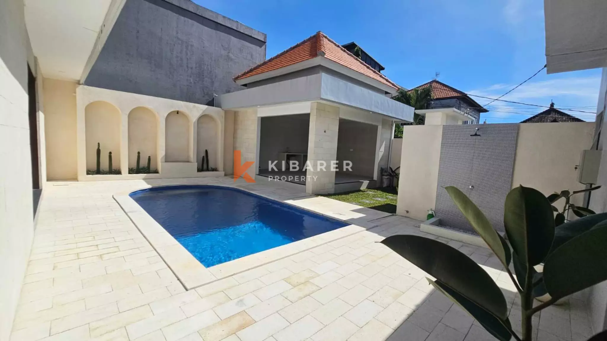 Charming Two-Bedroom Balinese-Style Unfurnished Villa with Private Pool in Seminyak (Minimum Three Years Rental)