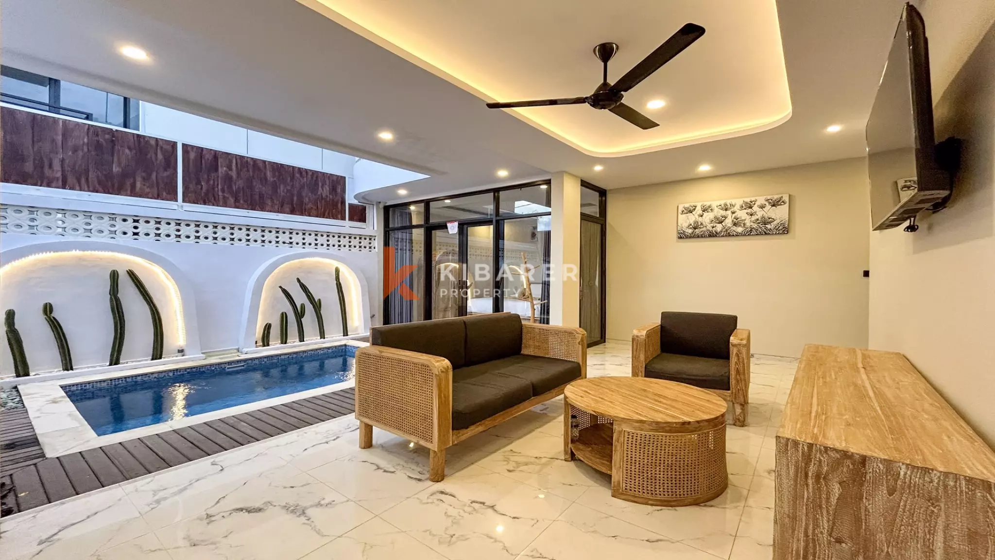 Stunning Two-Bedroom Open Living Concept Villa with Rooftop in Canggu