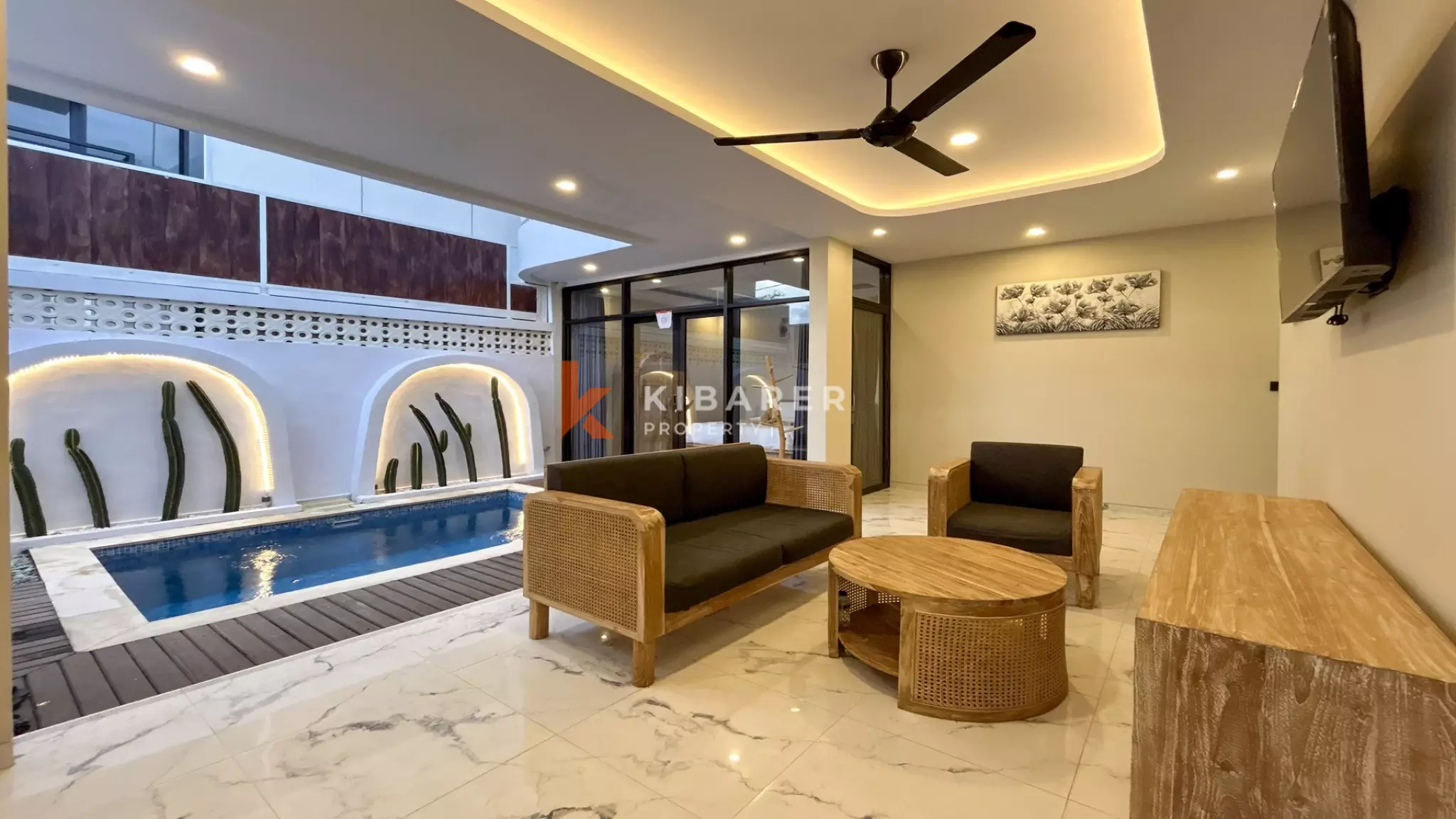 Stunning Two-Bedroom Open Living Concept Villa with Rooftop in Canggu