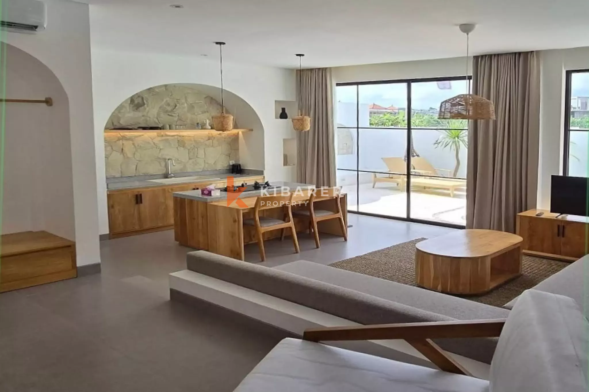 Vila Minimalis Mediterania Satu Kamar Tidur di Canggu (Tersedia mulai 2 Januari 2026)