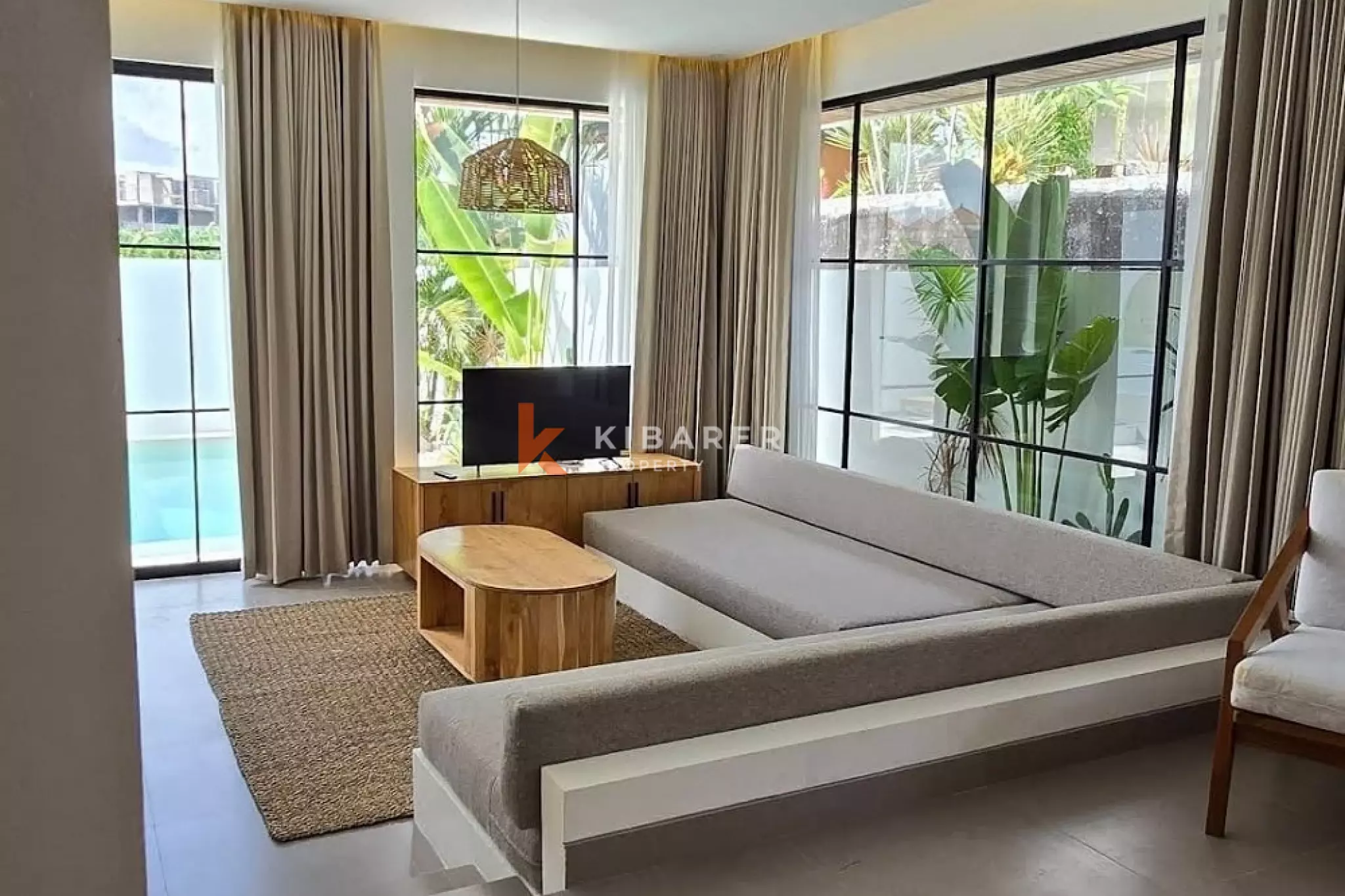 Vila Minimalis Mediterania Satu Kamar Tidur di Canggu (Tersedia mulai 2 Januari 2026)
