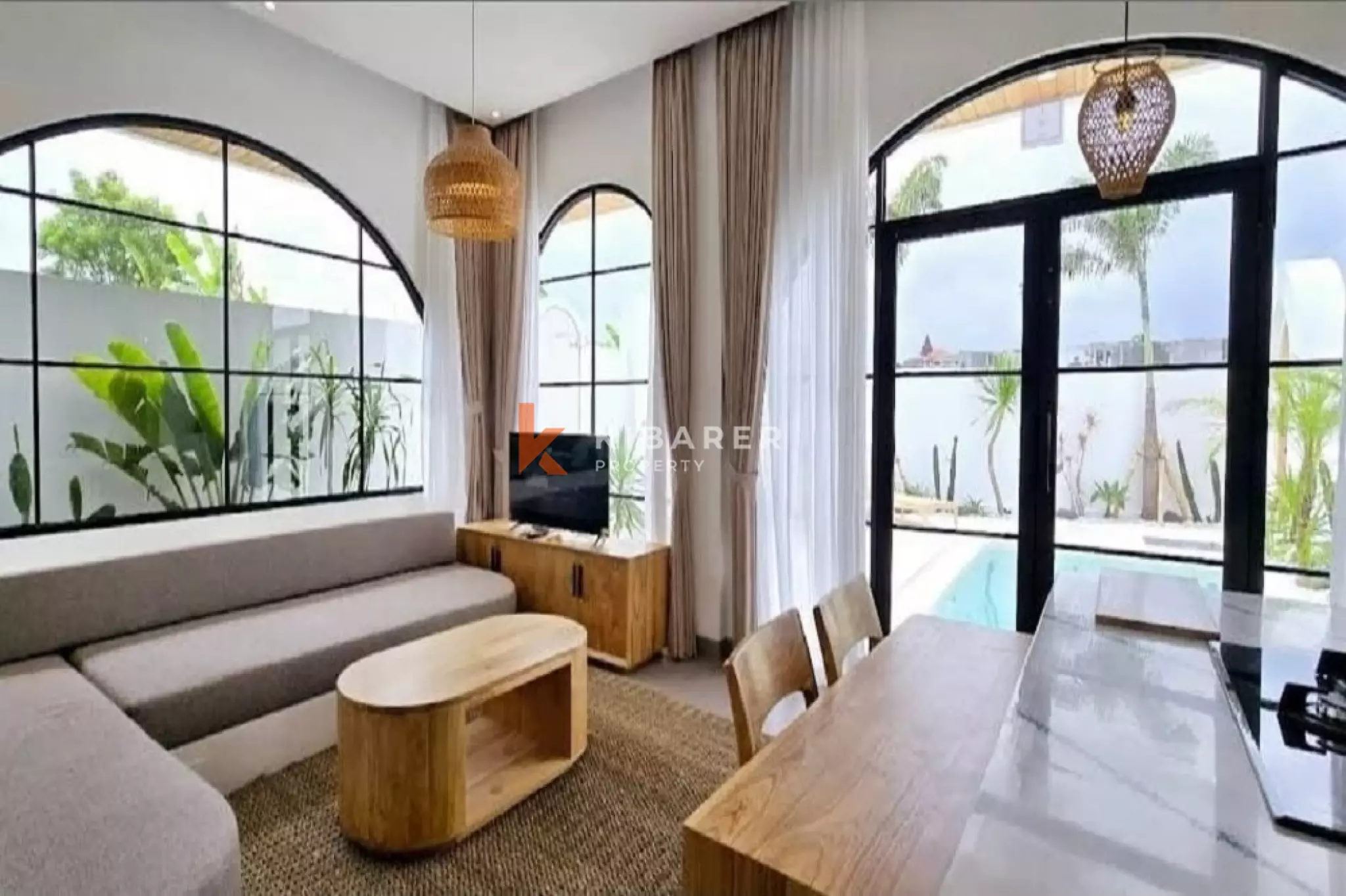 Vila Minimalis Mediterania Satu Kamar Tidur di Canggu (Tersedia mulai 2 Januari 2026)