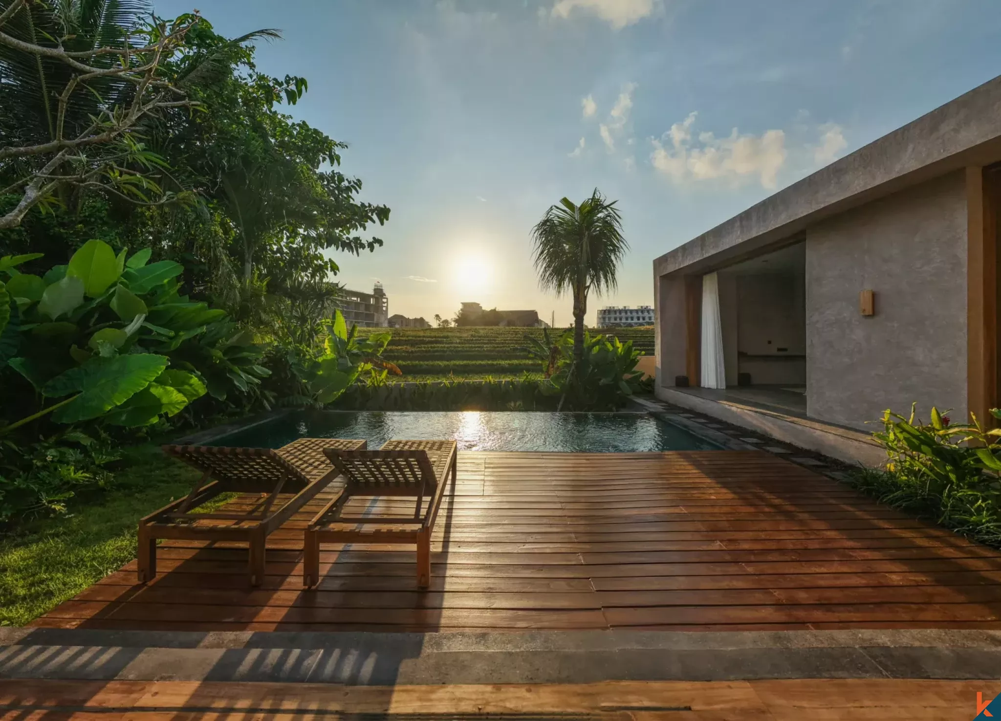 Serene two bedroom leasehold property with ricefield view in Seseh