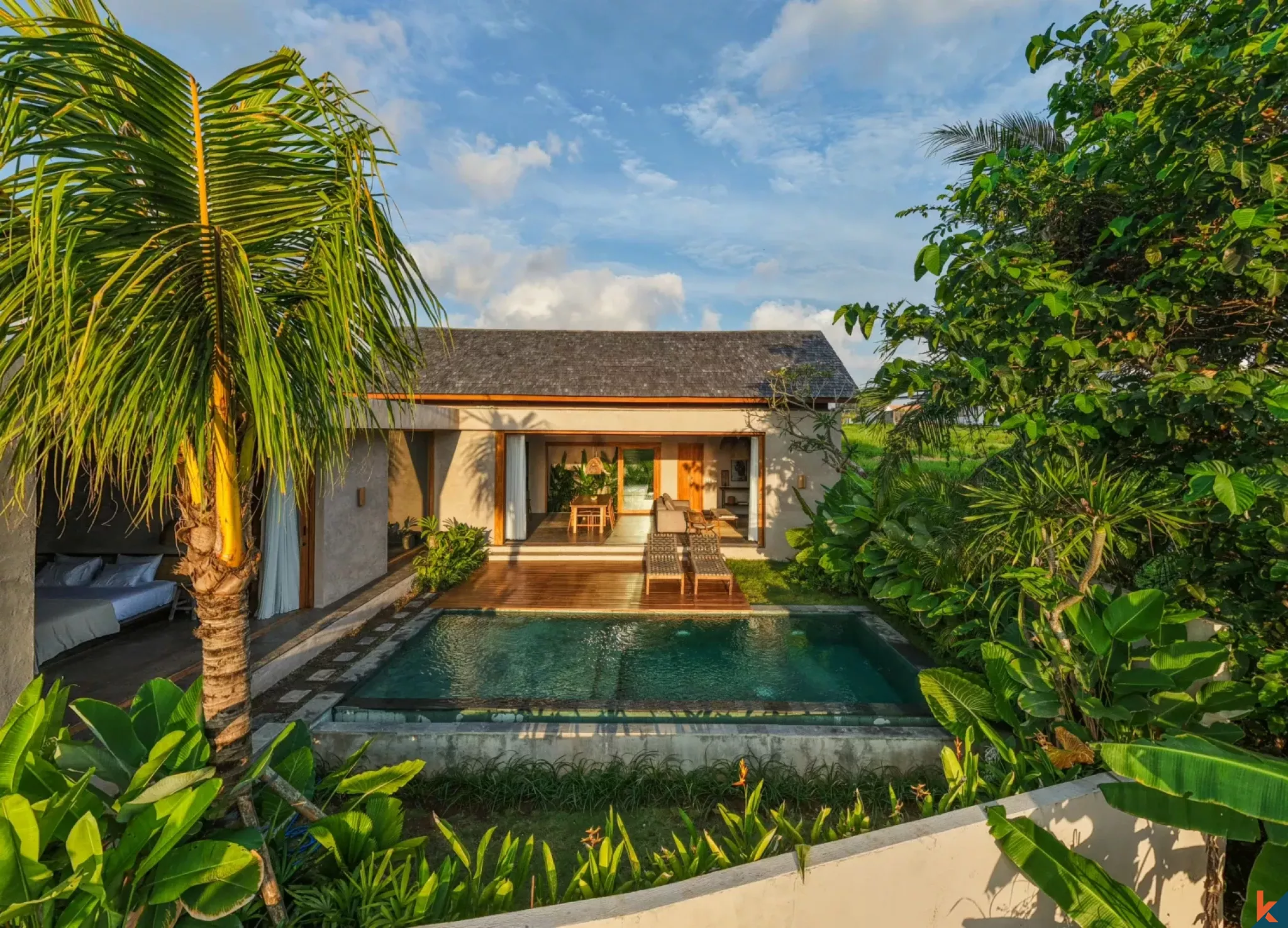 Serene two bedroom leasehold property with ricefield view in Seseh