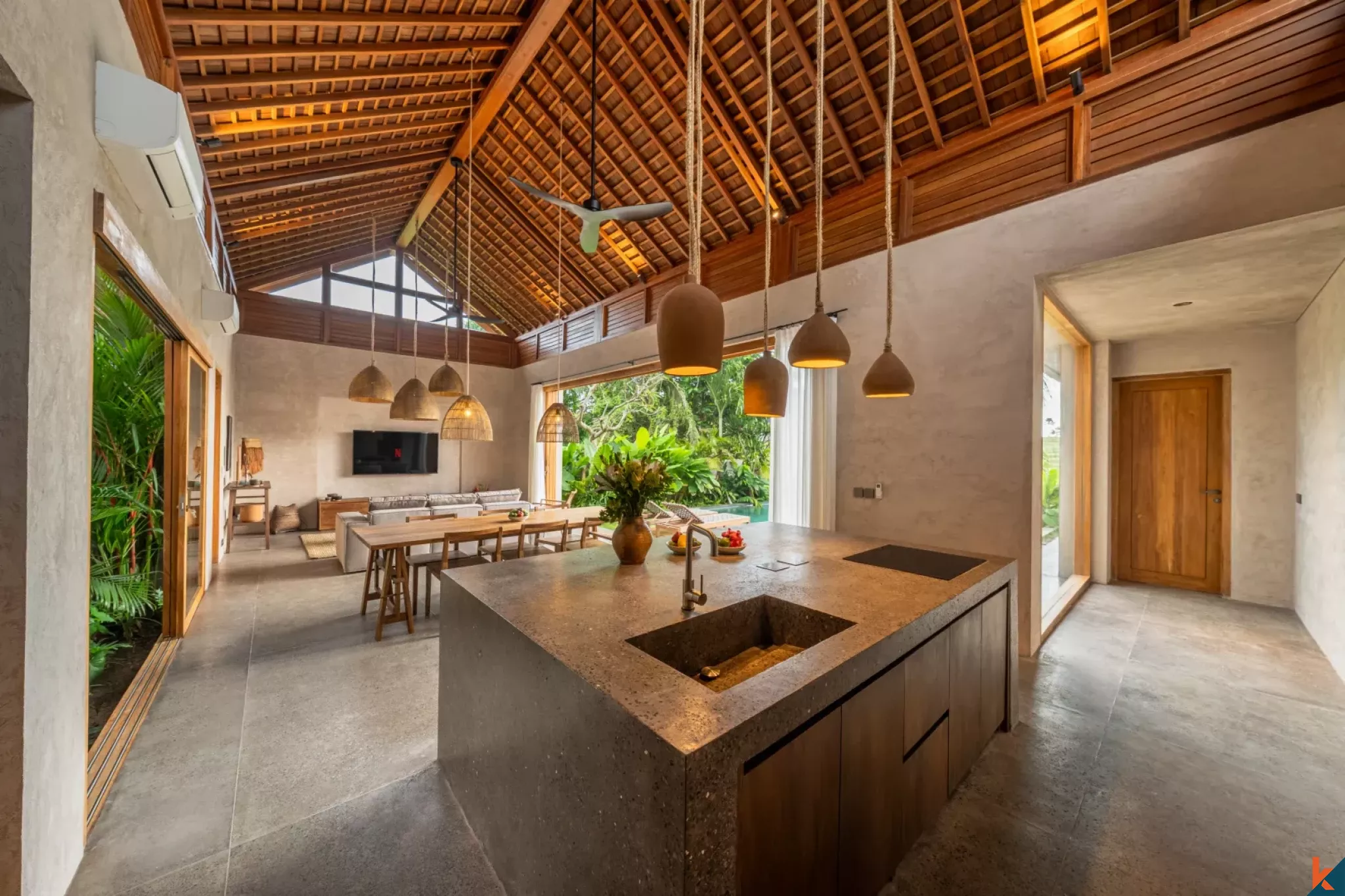 Serene two bedroom leasehold property with ricefield view in Seseh