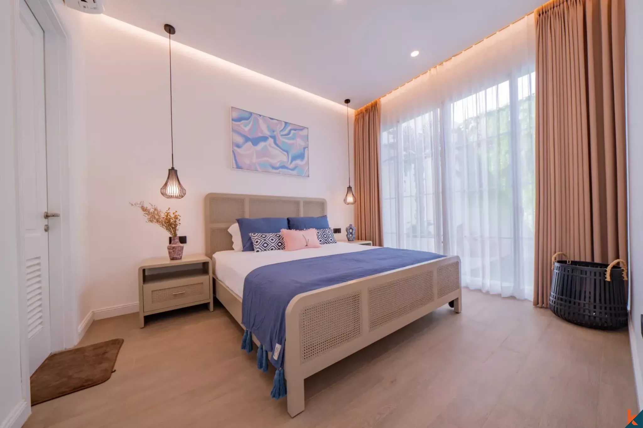 Vila elegan tiga kamar tidur yang akan segera disewakan di Umalas