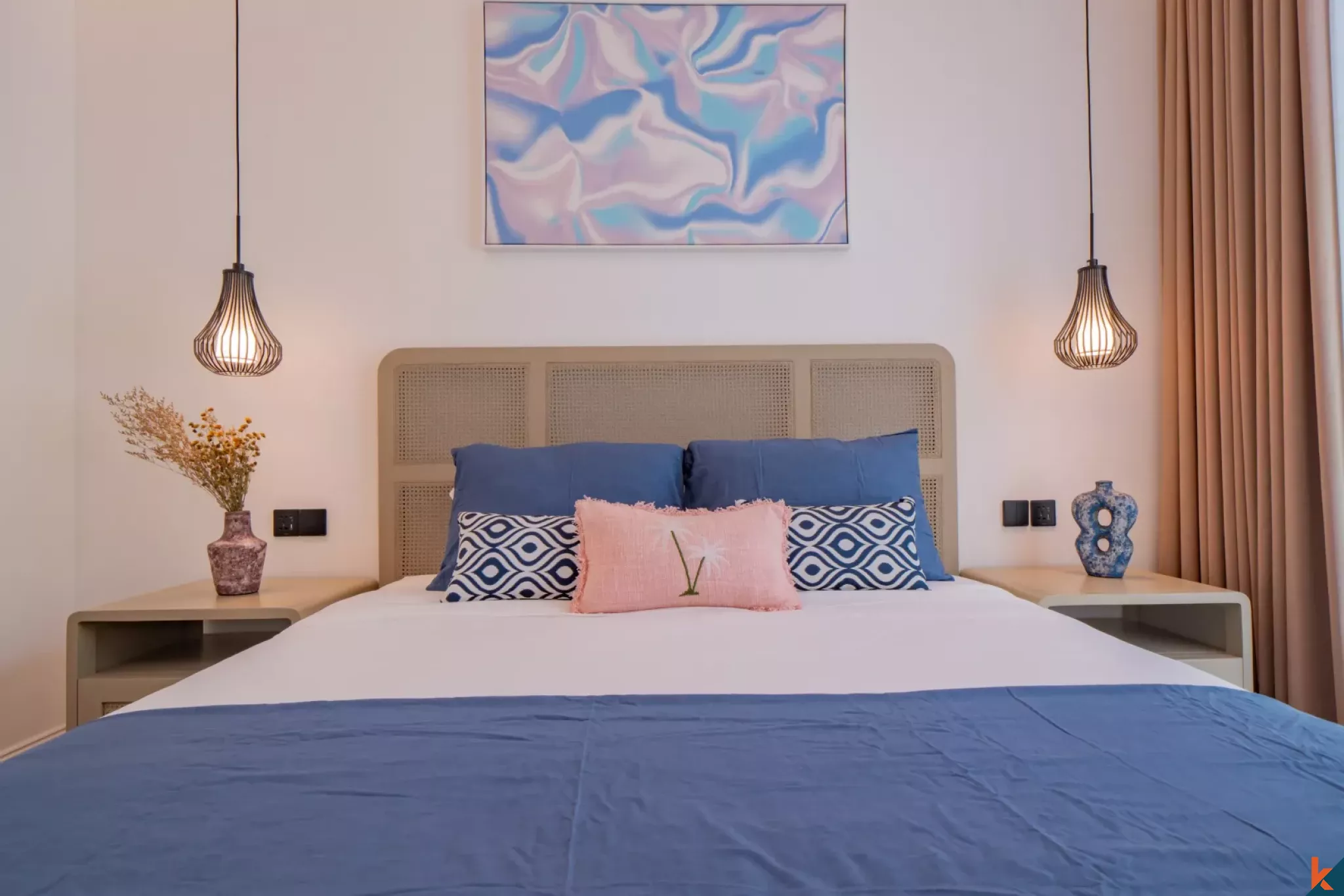 Vila elegan tiga kamar tidur yang akan segera disewakan di Umalas