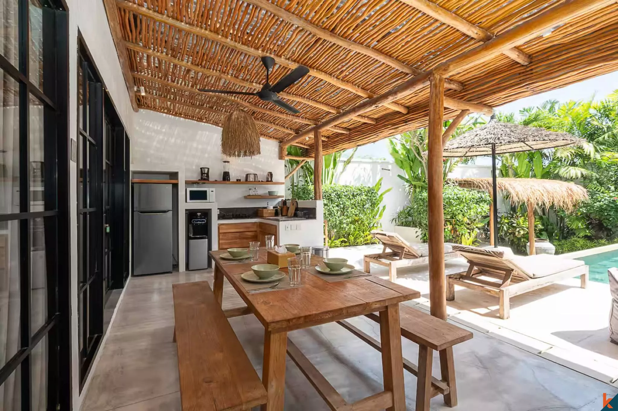 Villa de deux chambres à louer à quelques pas de la plage à Nyanyi