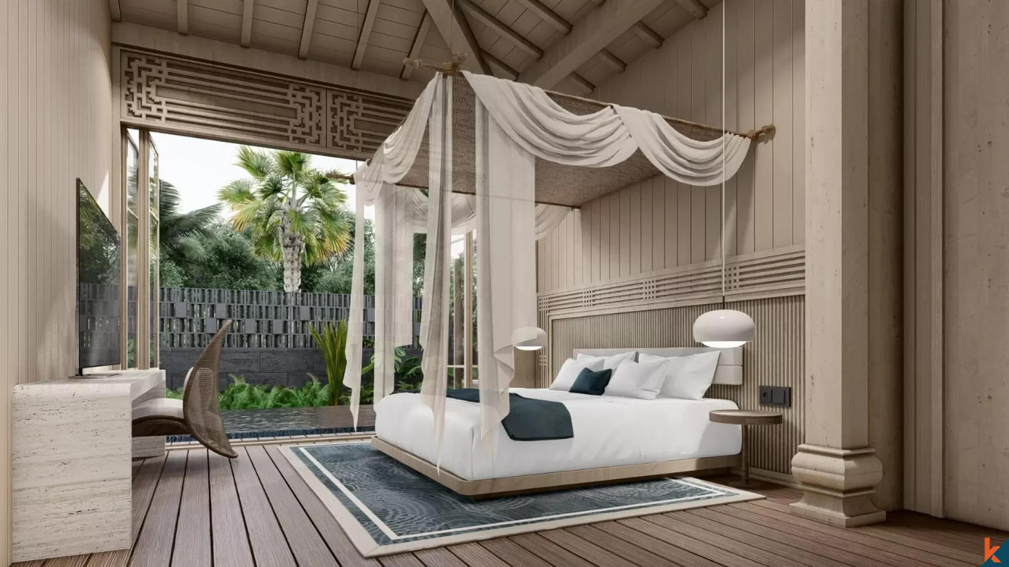 Upcoming Heritage Timber Pavilion Residence in Berawa