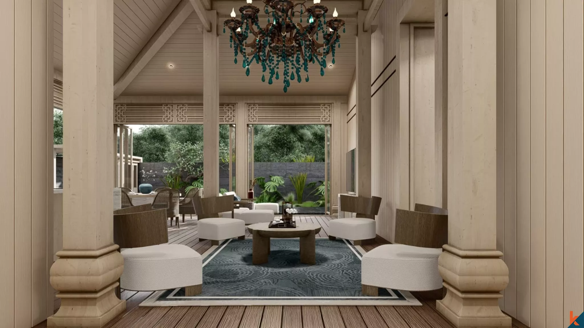 Upcoming Heritage Timber Pavilion Residence in Berawa