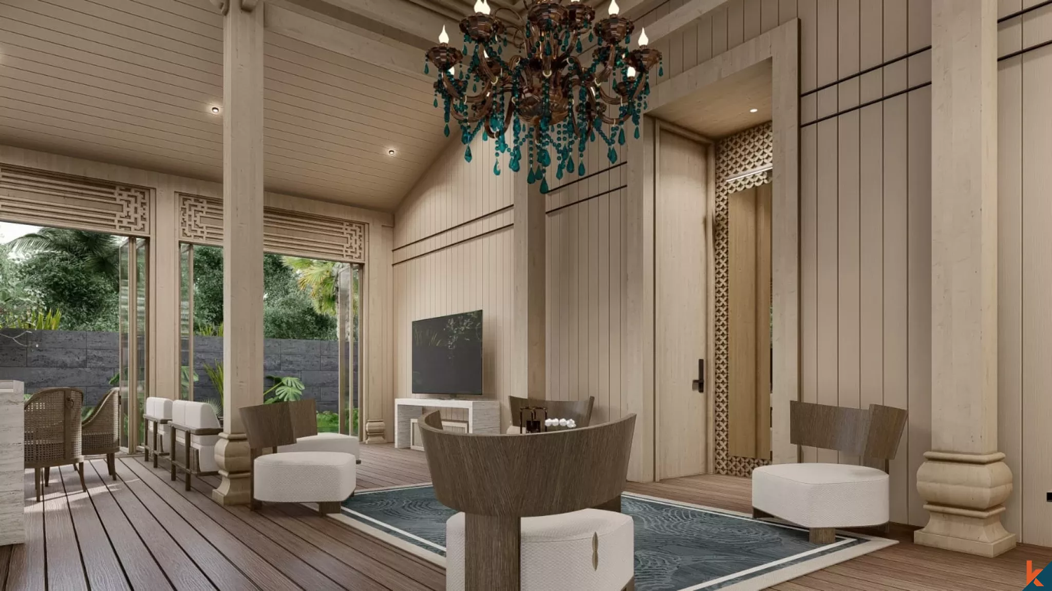 Upcoming Heritage Timber Pavilion Residence in Berawa