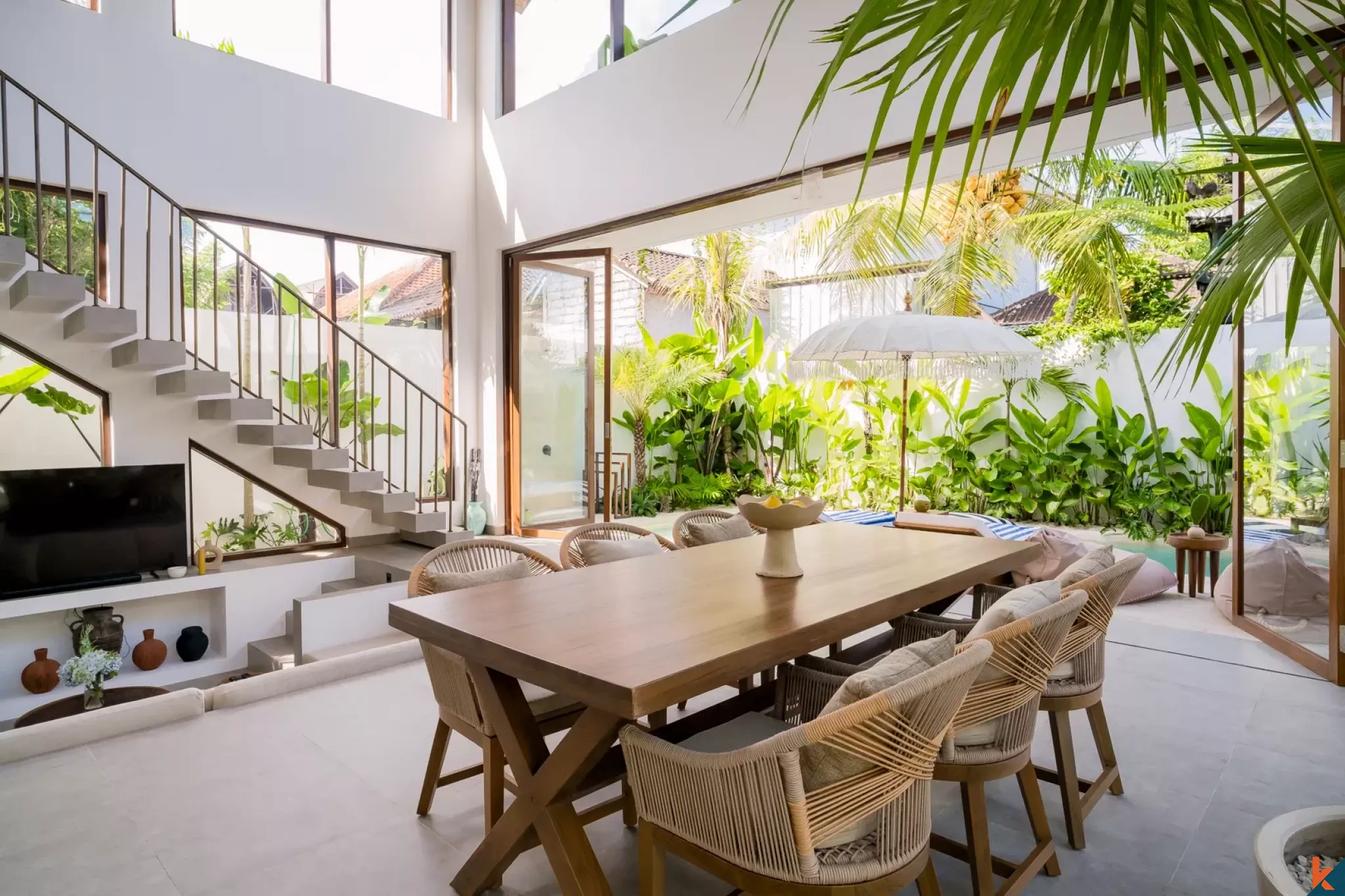 Vila sewa dua kamar tidur yang stylish dan baru di Ungasan