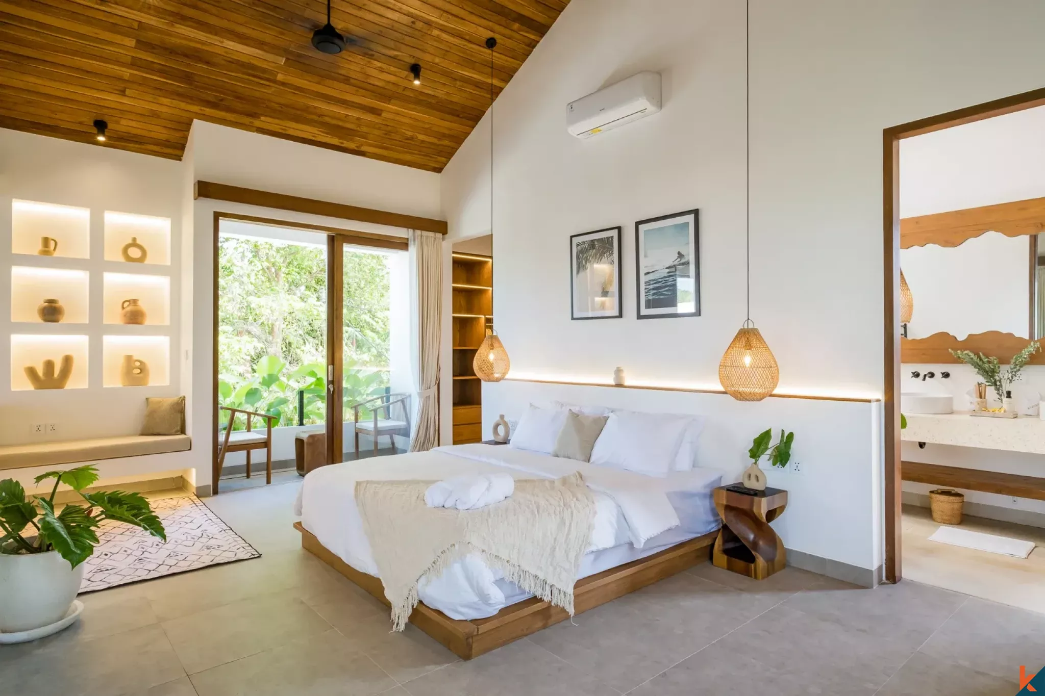 Vila sewa dua kamar tidur yang stylish dan baru di Ungasan