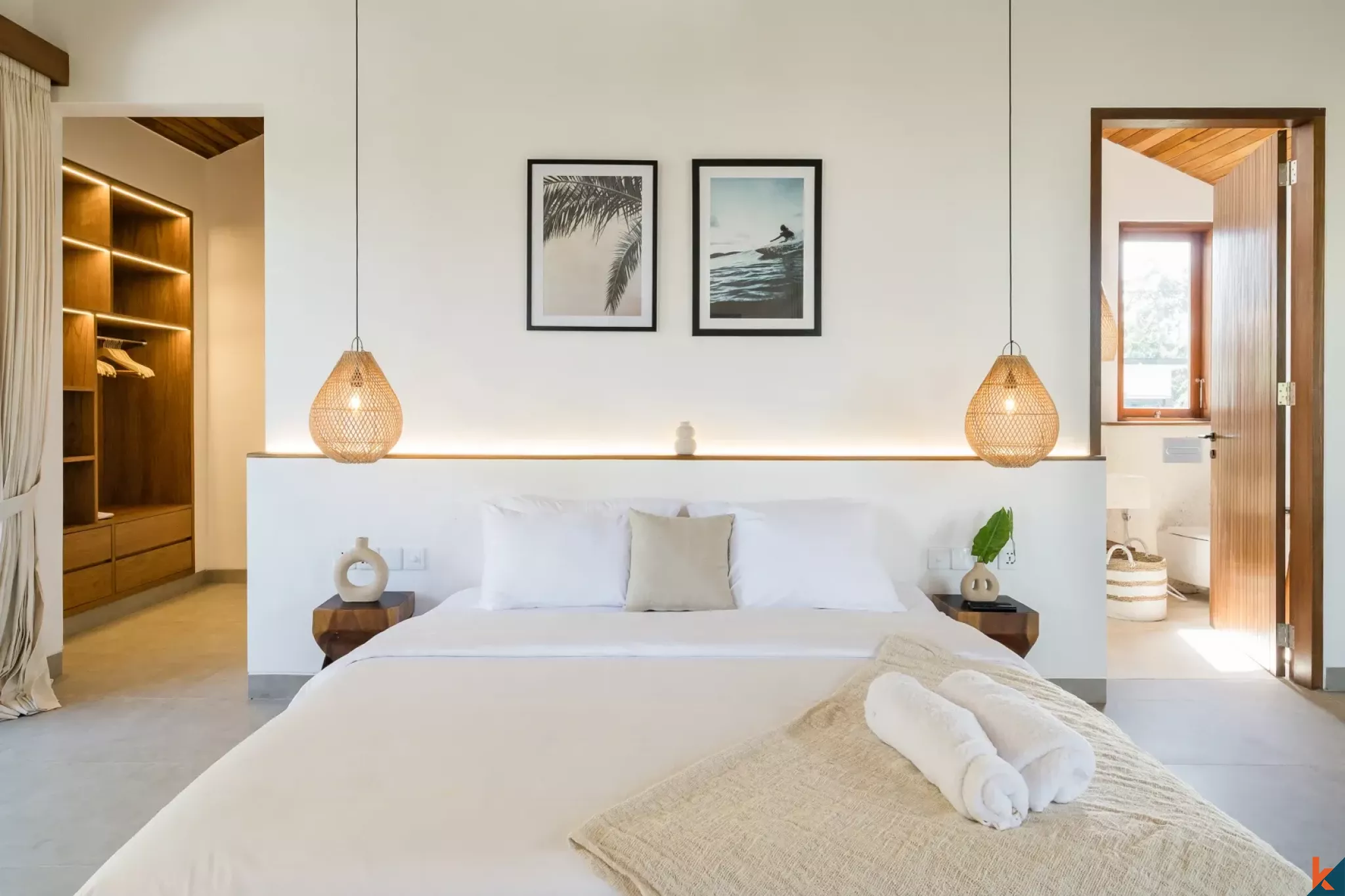 Vila sewa dua kamar tidur yang stylish dan baru di Ungasan