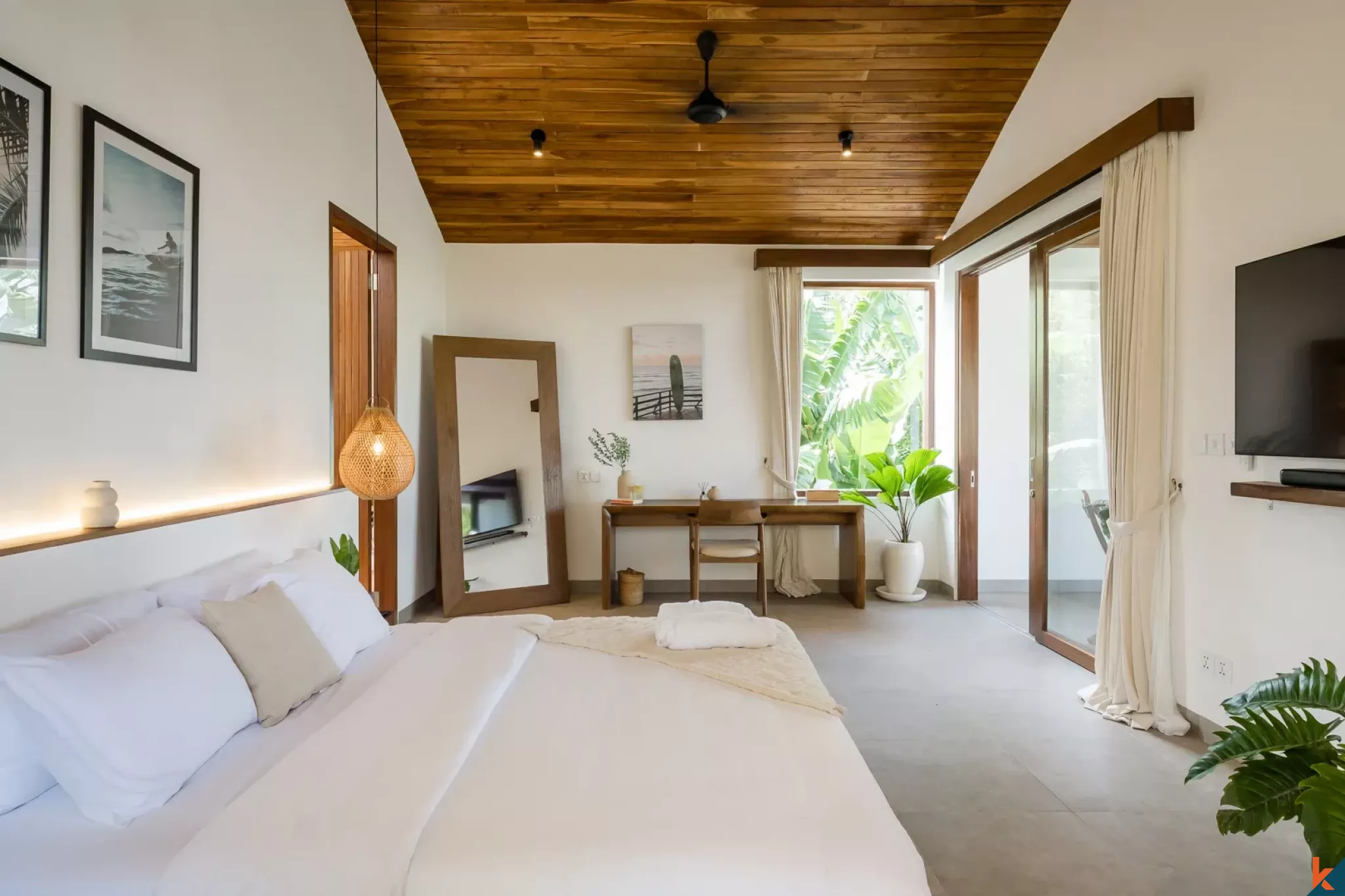 Vila sewa dua kamar tidur yang stylish dan baru di Ungasan