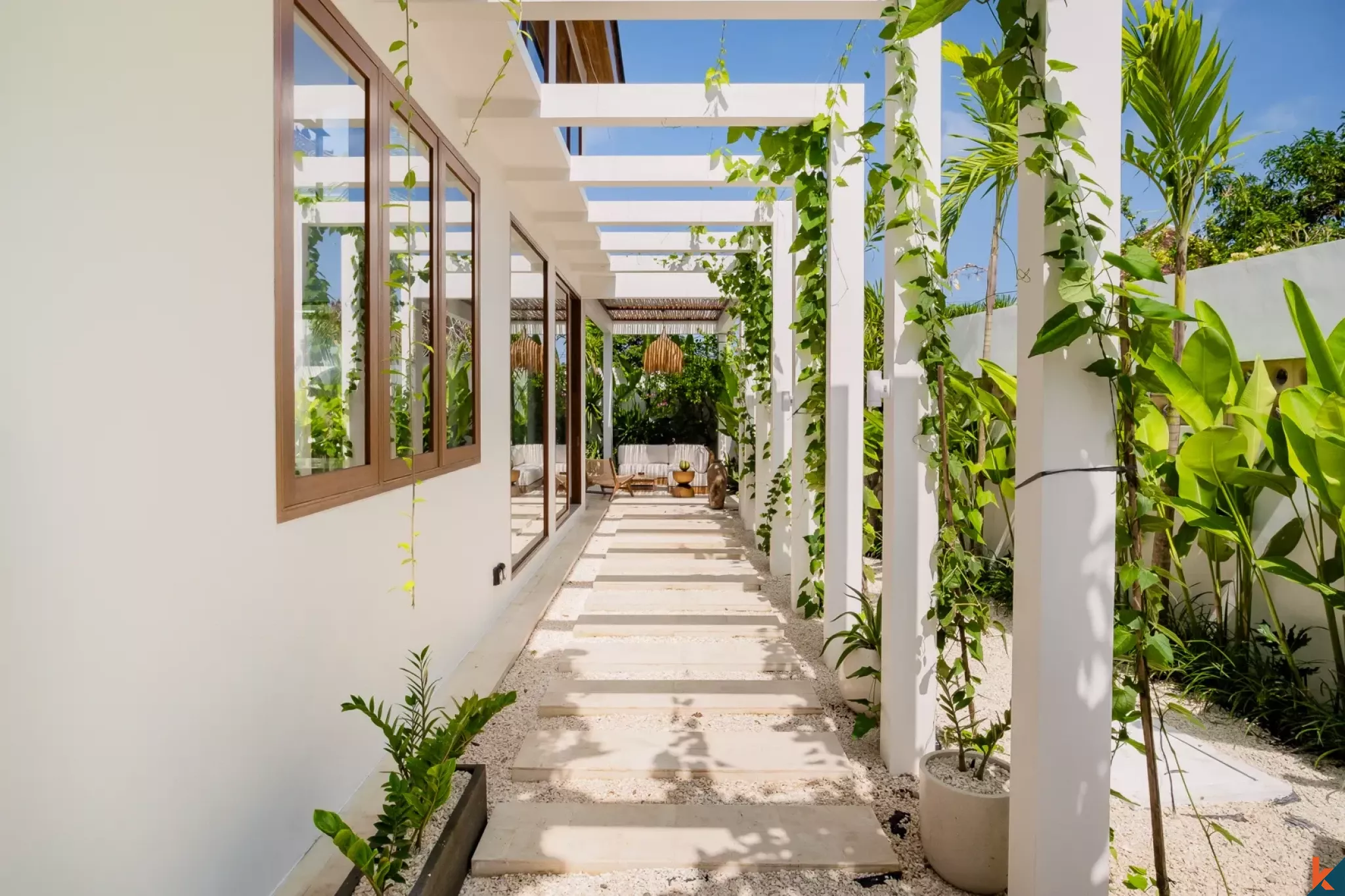 Vila sewa dua kamar tidur yang stylish dan baru di Ungasan