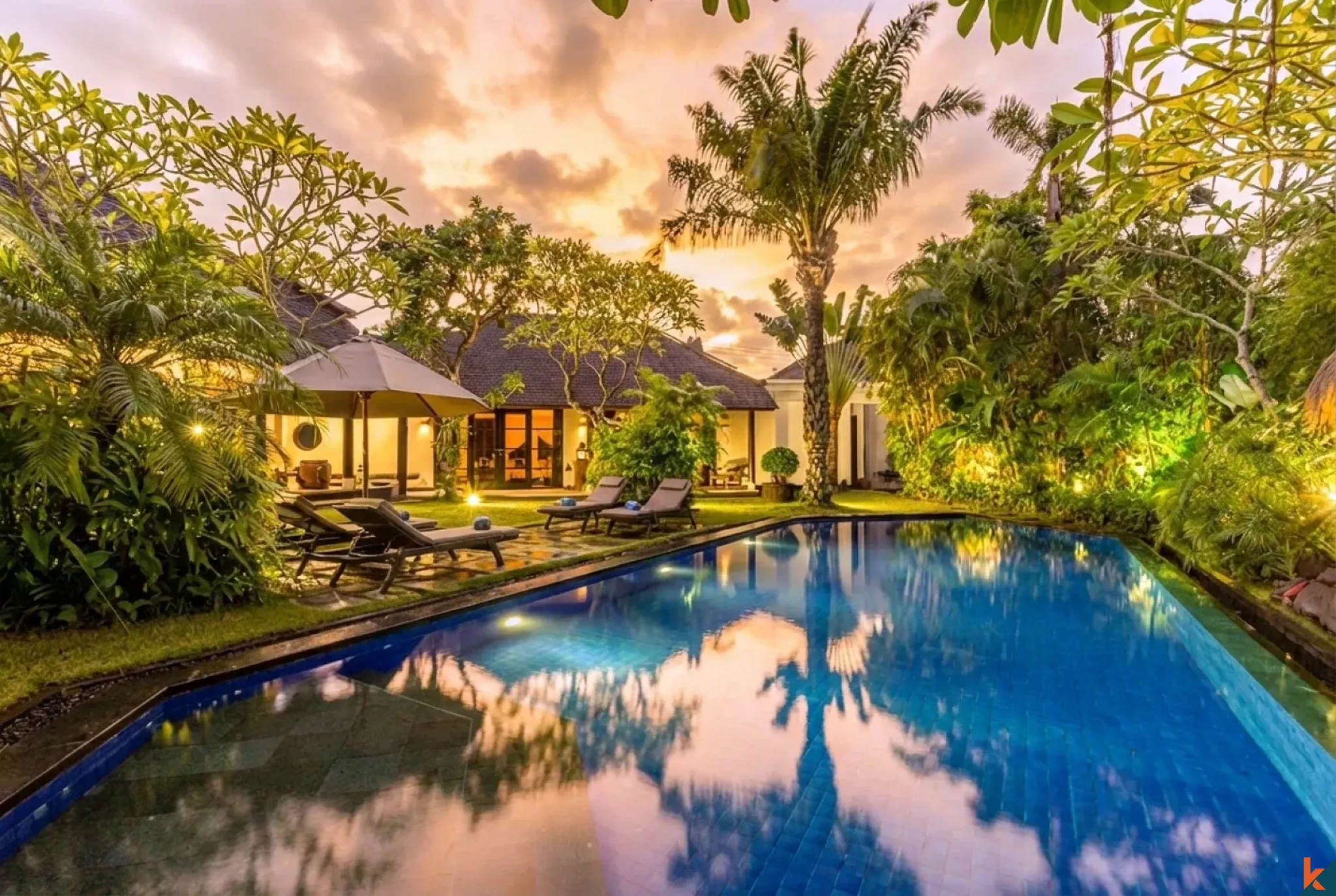 Vila Cantik 4 Kamar Tidur Hak Milik Dijual di Umalas