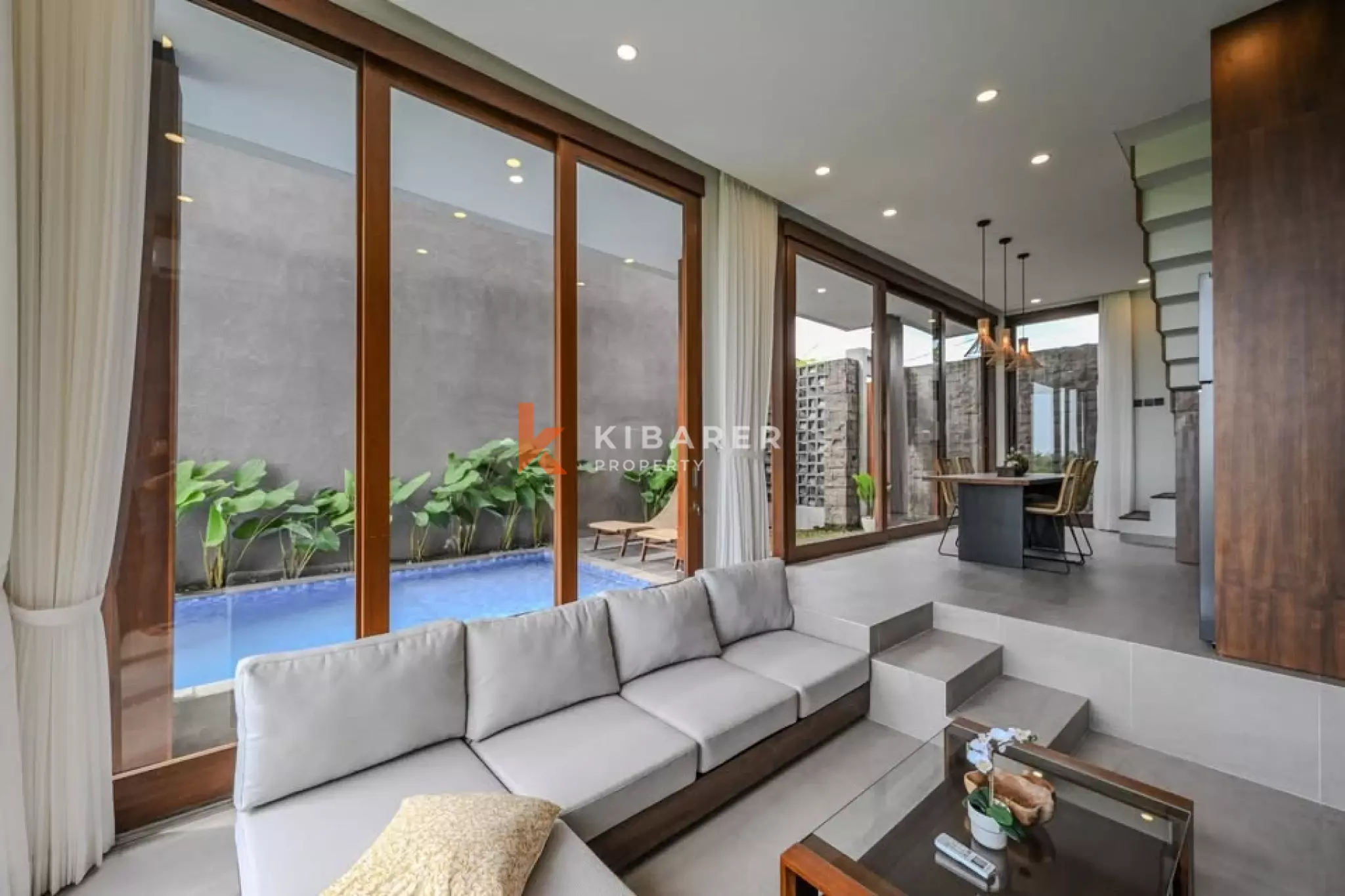 Modern Beachside Two Bedroom Villa with Private Pool and Paddy Views Kedungu