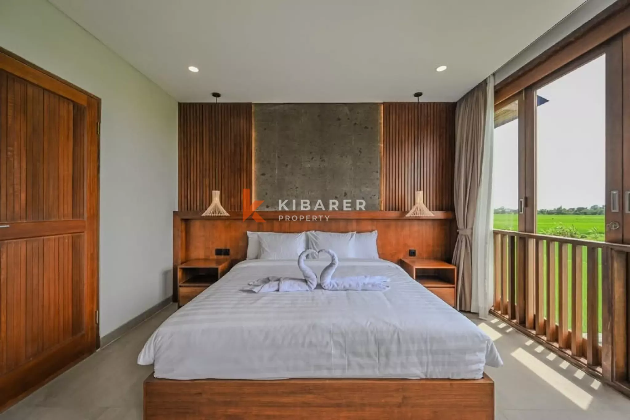 Modern Beachside Two Bedroom Villa with Private Pool and Paddy Views Kedungu