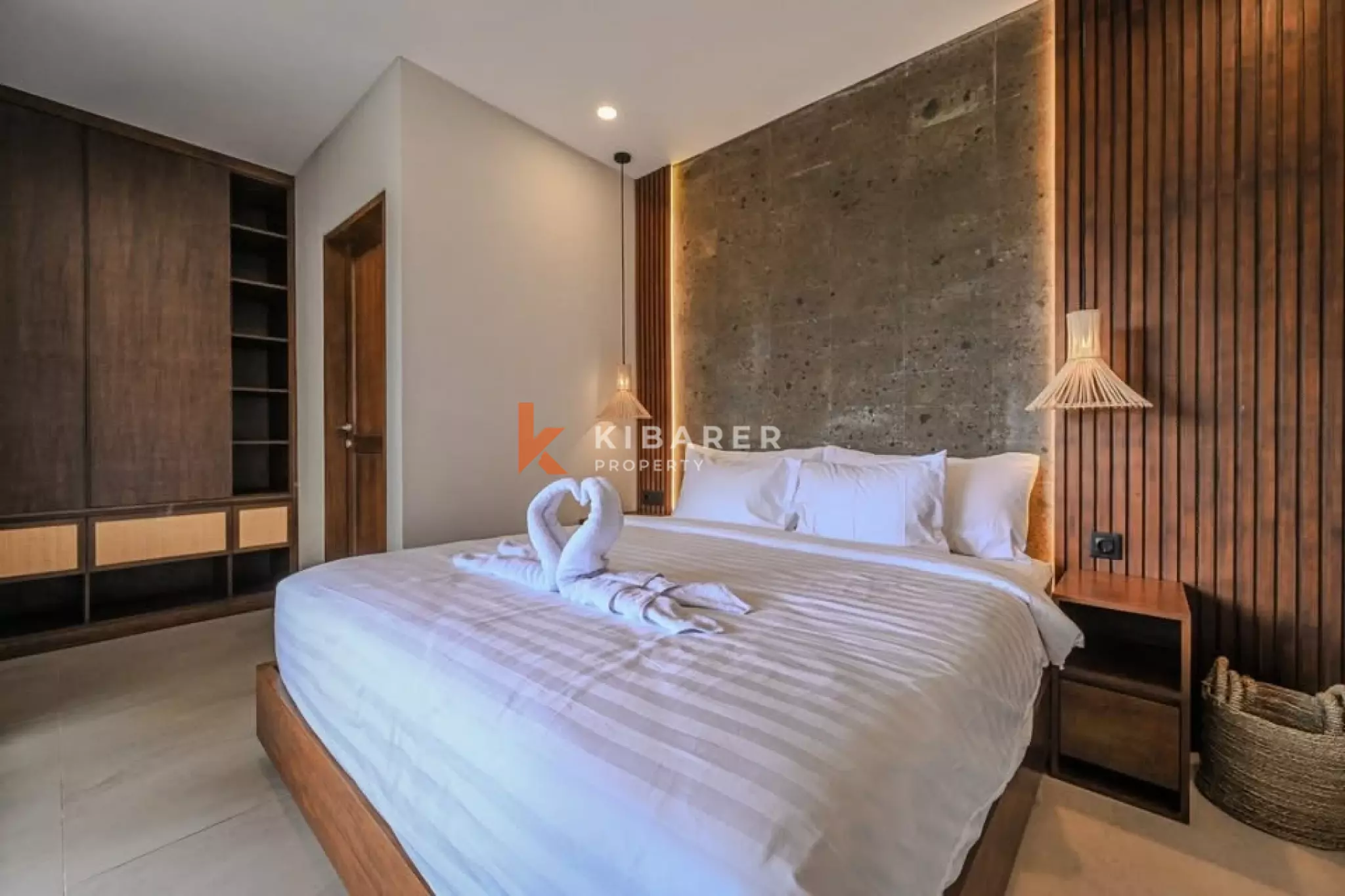 Modern Beachside Two Bedroom Villa with Private Pool and Paddy Views Kedungu