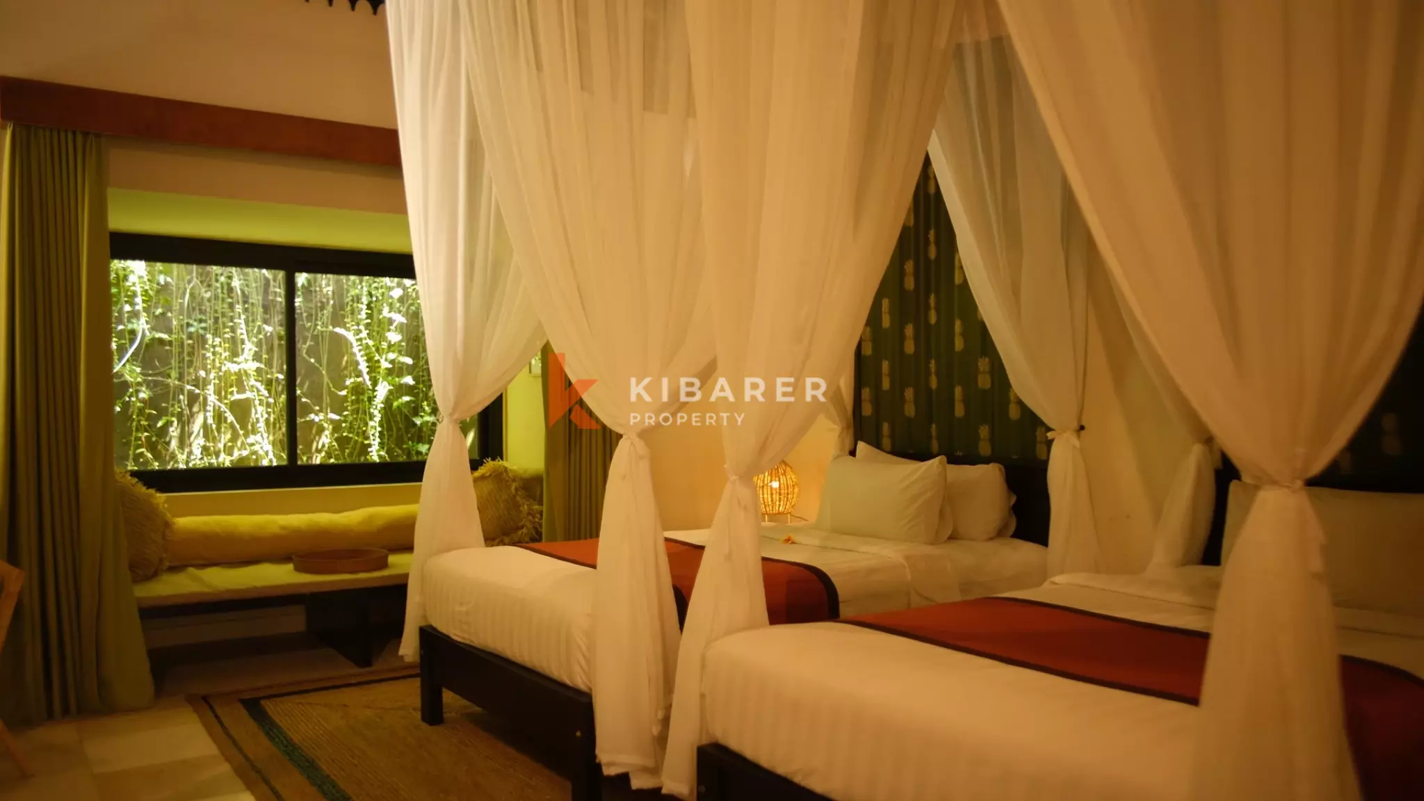 Serene Two-Bedroom Pool Villa in Ubud with Open Living and Tropical Garden