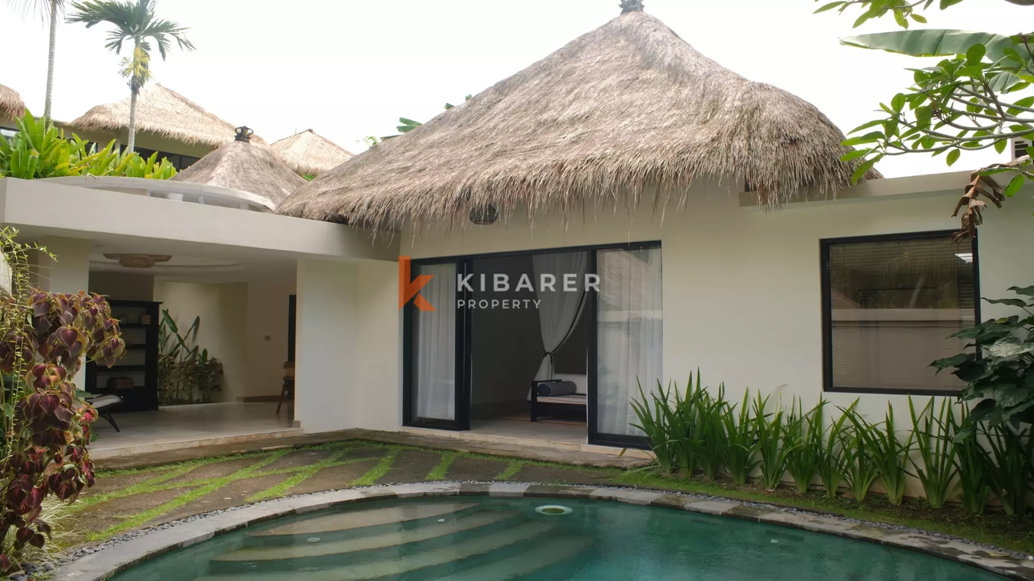 Serene Two-Bedroom Pool Villa in Ubud with Open Living and Tropical Garden