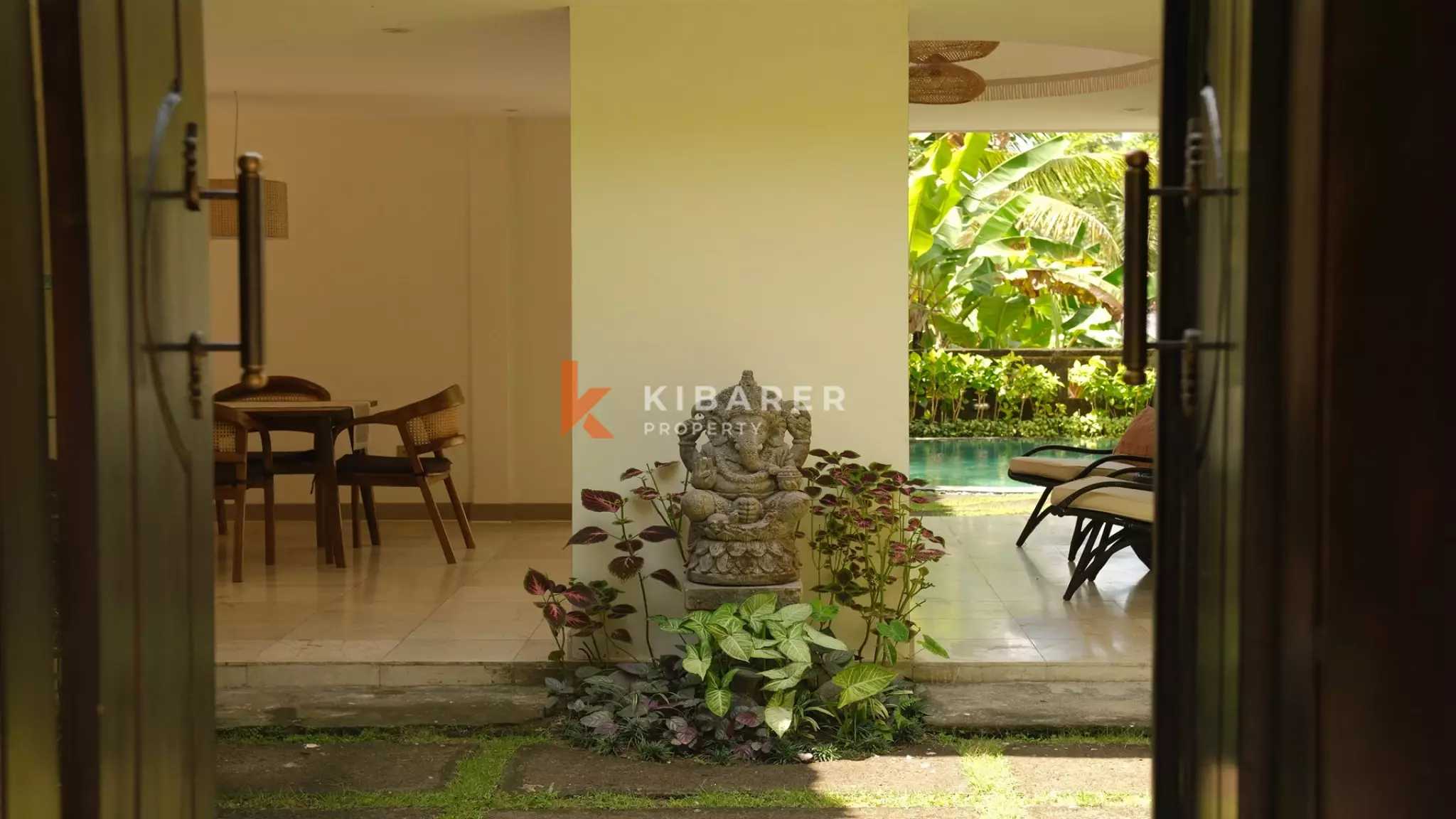 Serene Two-Bedroom Pool Villa in Ubud with Open Living and Tropical Garden