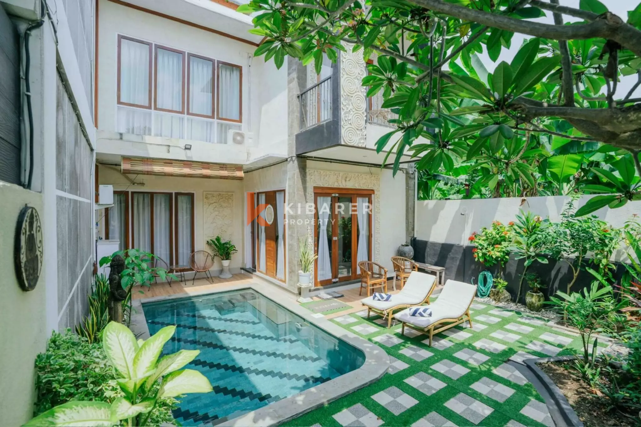 Villa 2 chambres sécurisée – À 10 minutes à pied de la plage Double Six – Seminyak