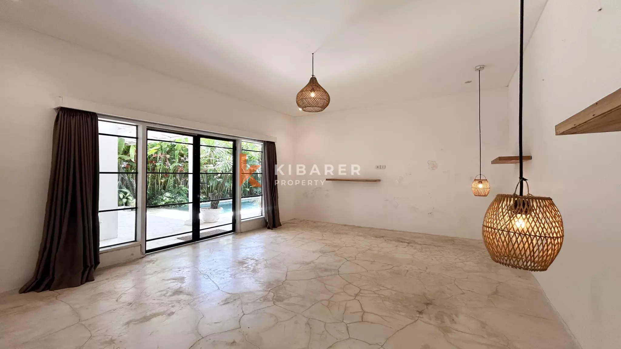 Tropical Two-Bedroom Unfurnished Villa with Enclosed Living in Pererenan