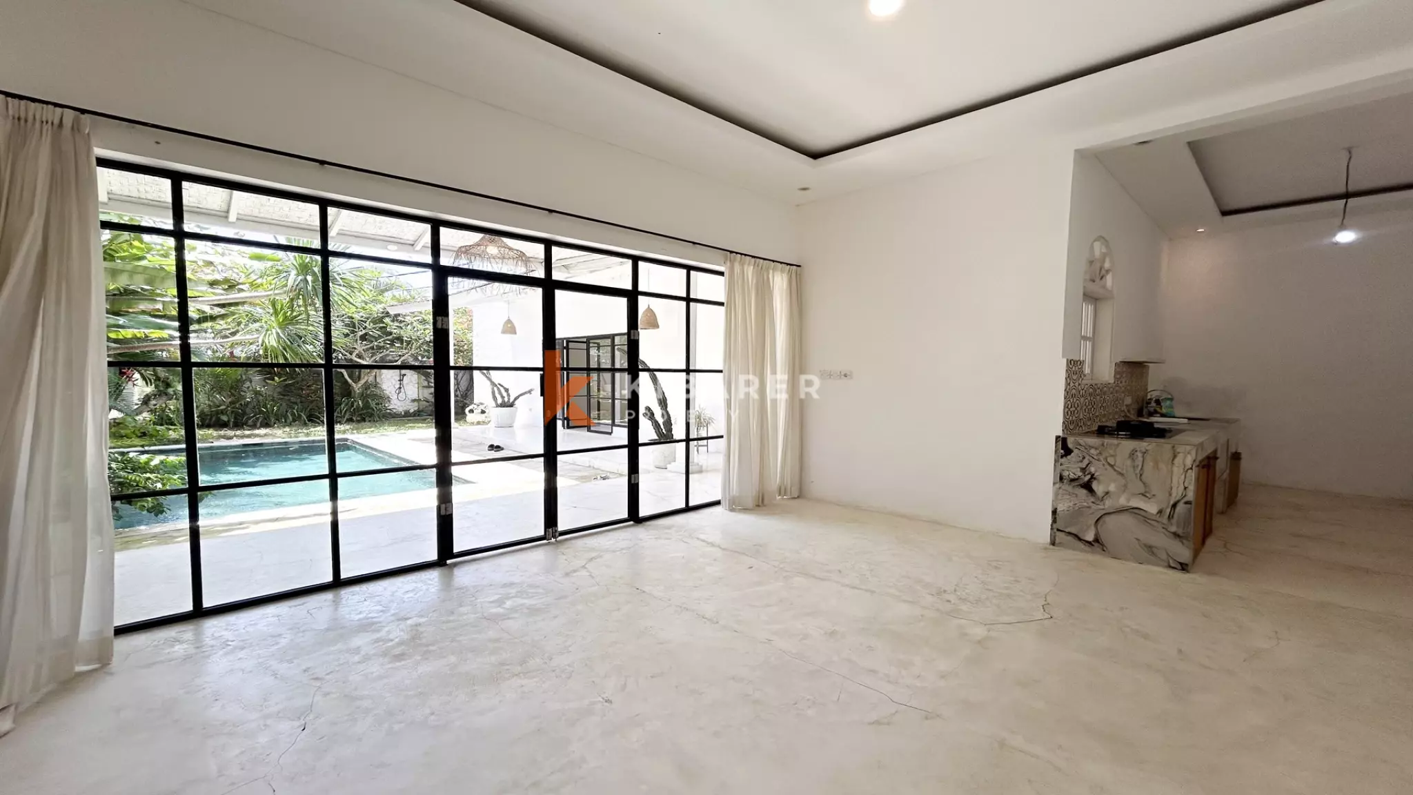 Tropical Two-Bedroom Unfurnished Villa with Enclosed Living in Pererenan