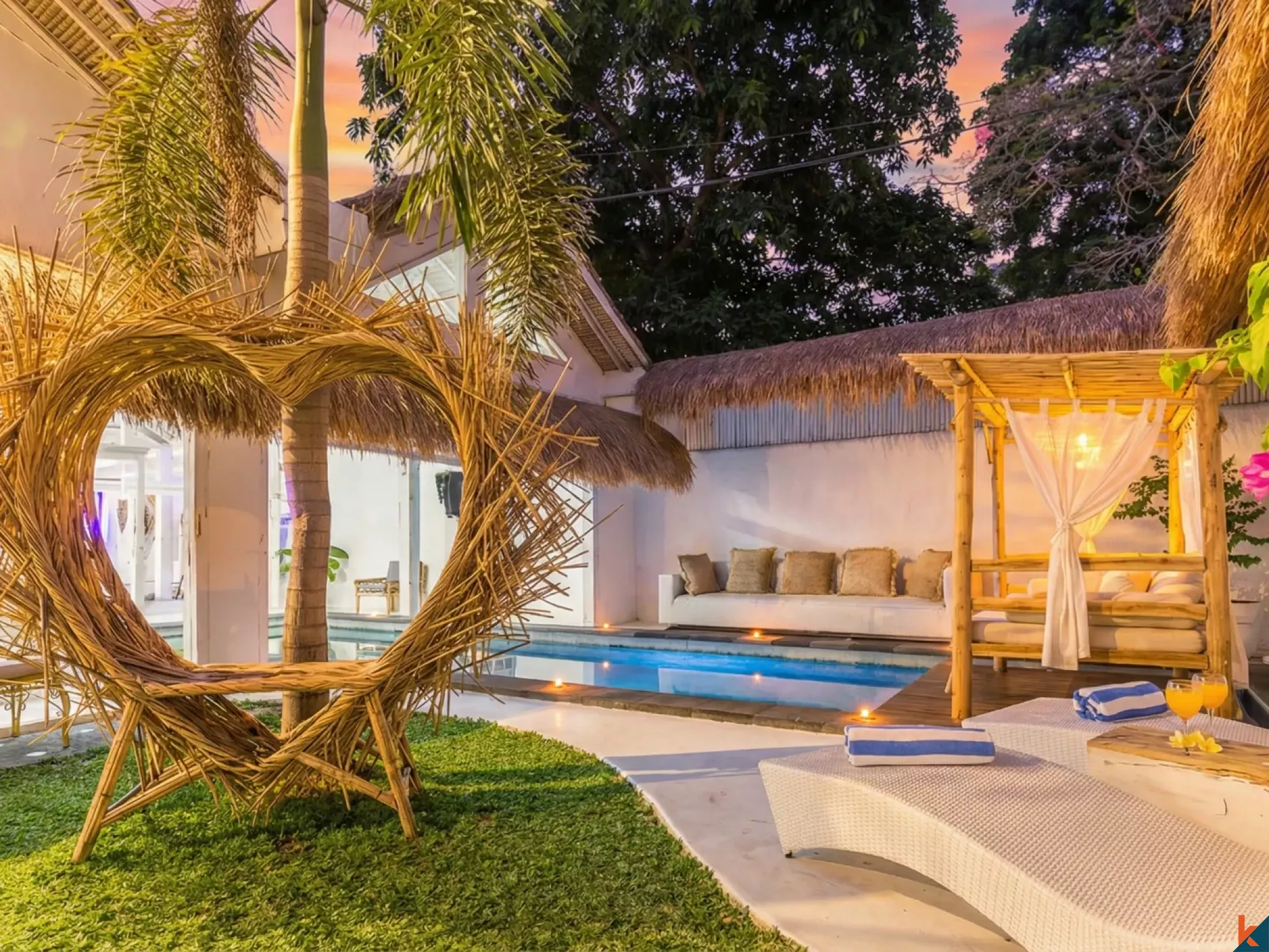 Properti Sewa Tropis Terletak di Cemagi