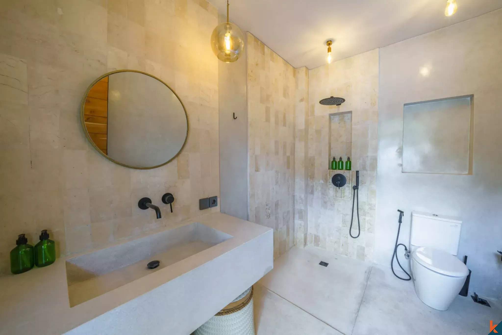 Superbe villa d'une chambre à coucher en location à Pererenan, quartier branché