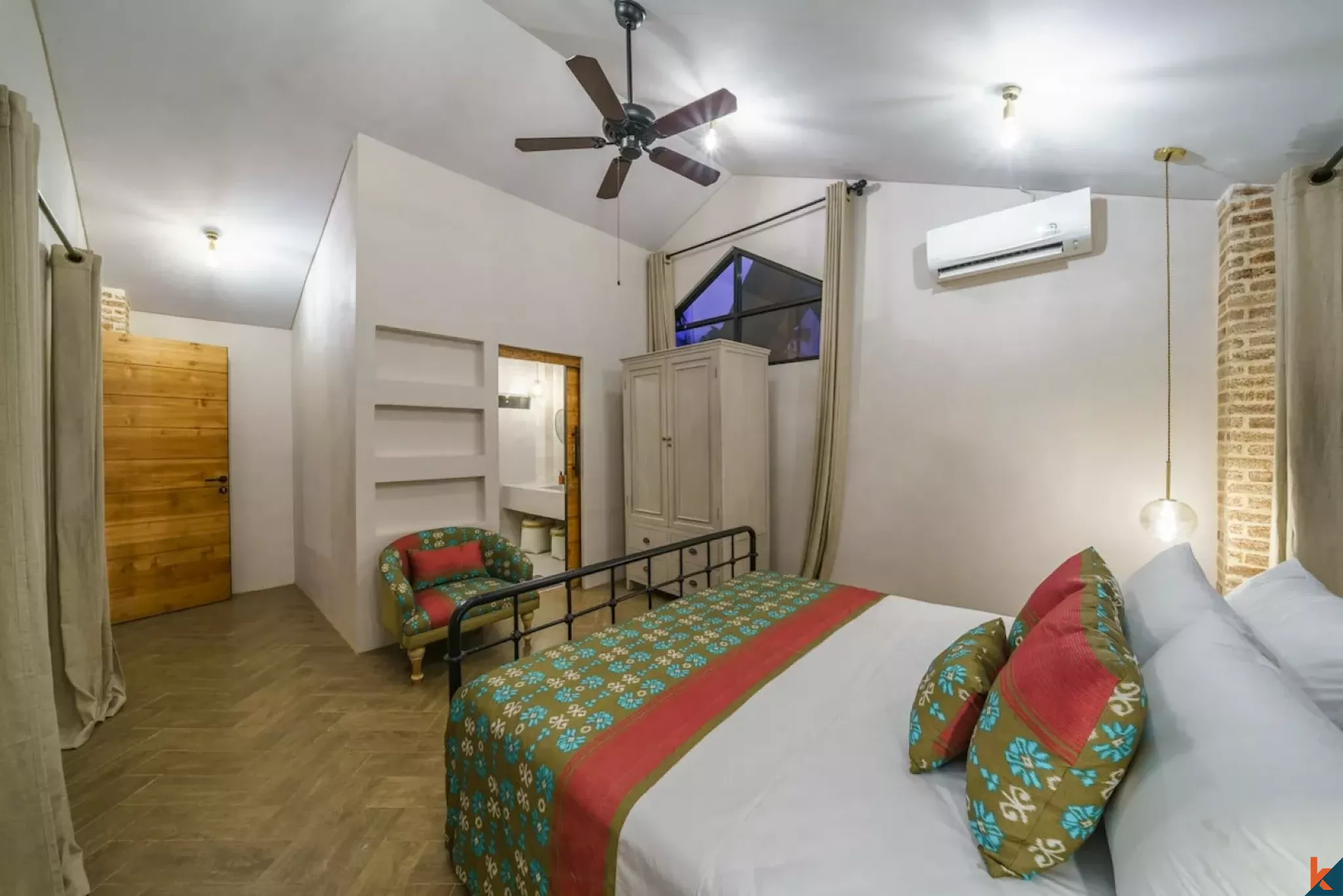 Superbe villa d'une chambre à coucher en location à Pererenan, quartier branché