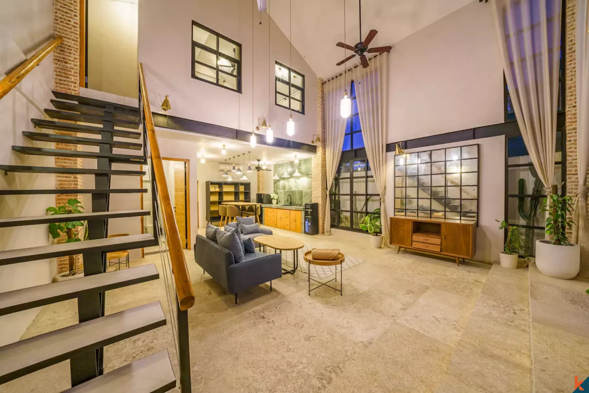 Superbe villa d'une chambre à coucher en location à Pererenan, quartier branché