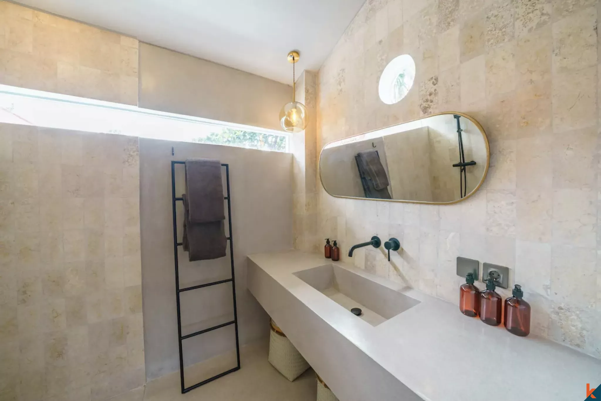 Superbe villa d'une chambre à coucher en location à Pererenan, quartier branché