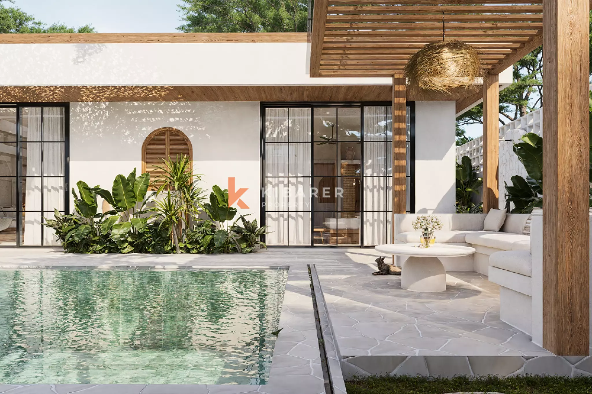 Villa Mewah Satu Lantai dengan Empat Kamar Tidur yang Langka di Lokasi Strategis Canggu (TERSEDIA PERTENGAHAN FEBRUARI 2026)