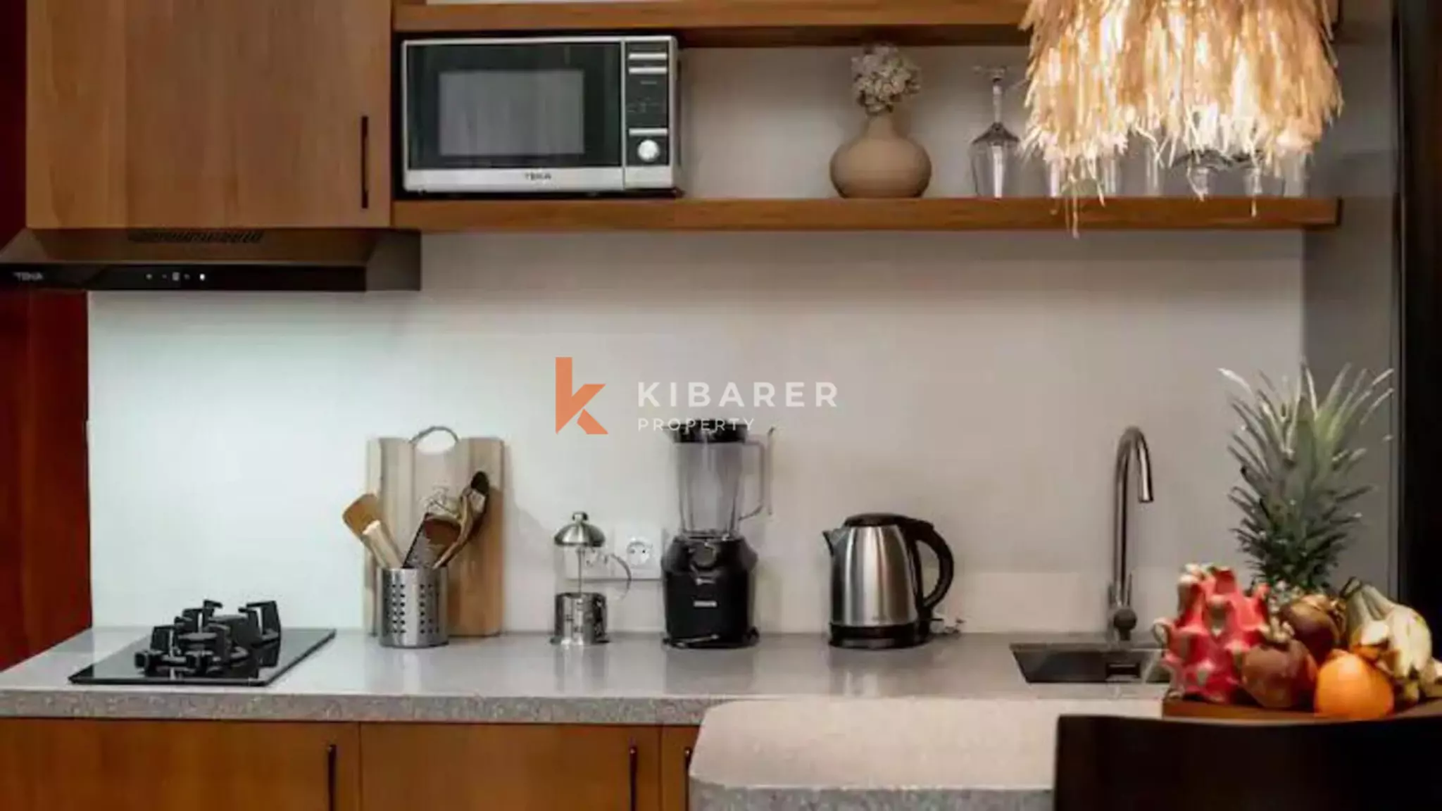 Hunian Pulau Satu Kamar Tidur yang Nyaman di Berawa