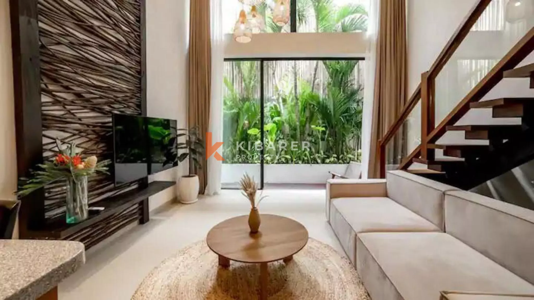 Rumah Pulau Satu Kamar Tidur yang Tenang dan Modern di Berawa