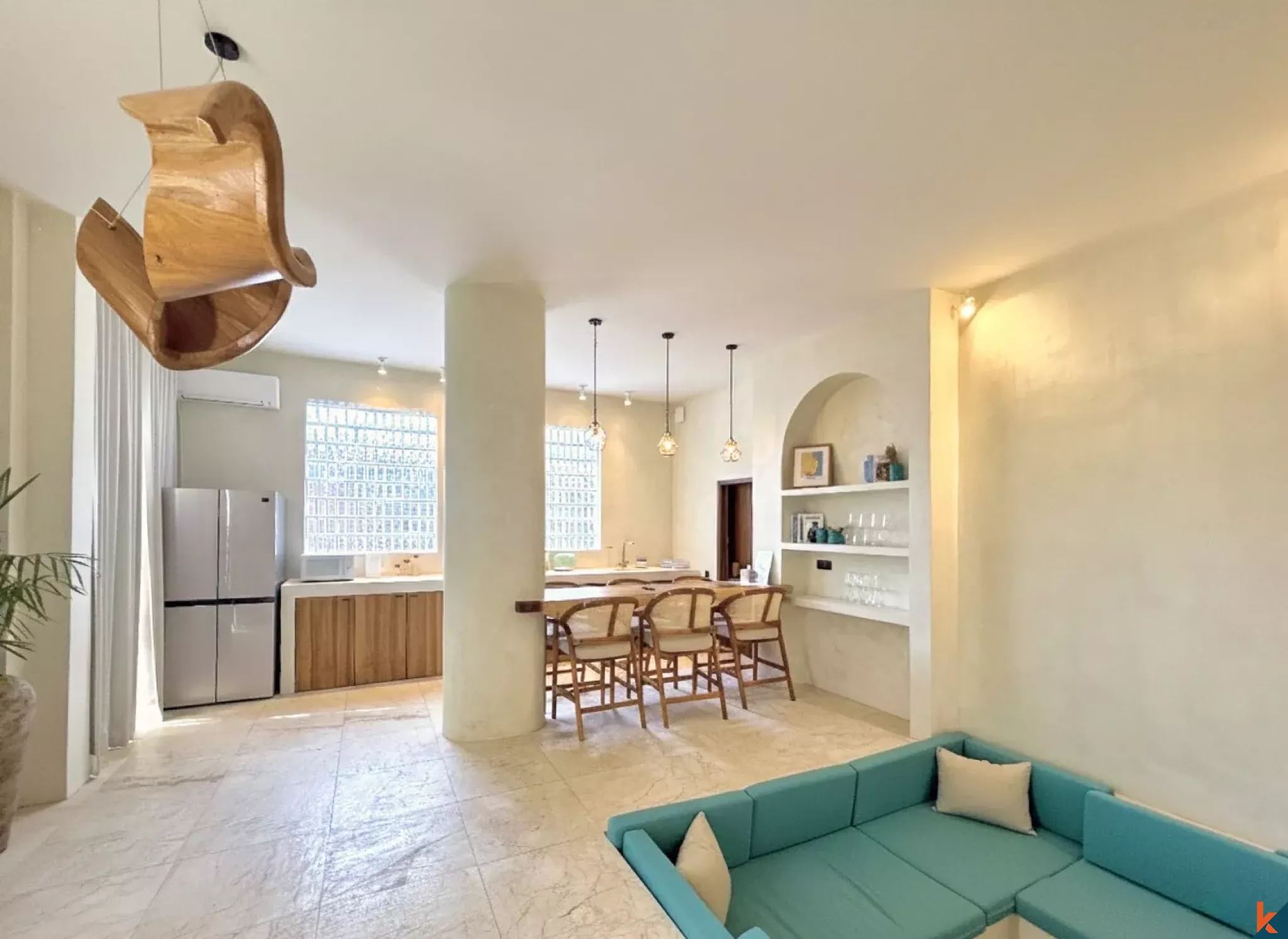 Villa mewah dengan dua kamar tidur yang nyaman, dekat pantai, tersedia untuk disewa di Sanur