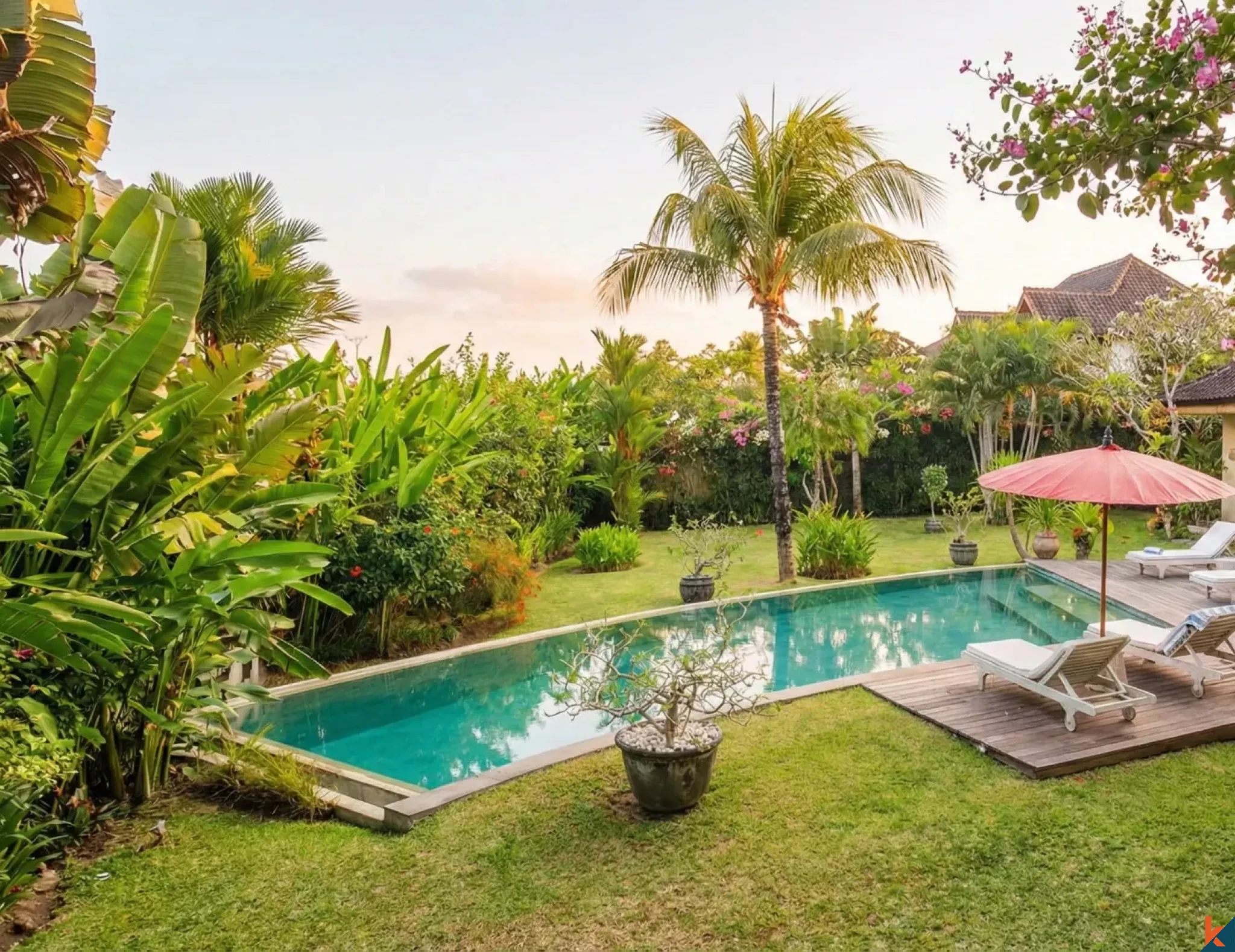 Élégante villa de quatre chambres à coucher en location à Umalas, quartier privilégié