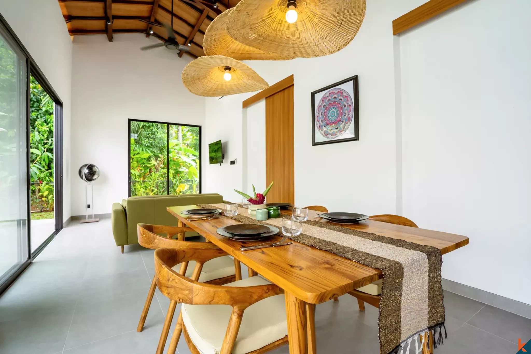 Superbe villa de deux chambres à louer avec un design balinais moderne à Ubud