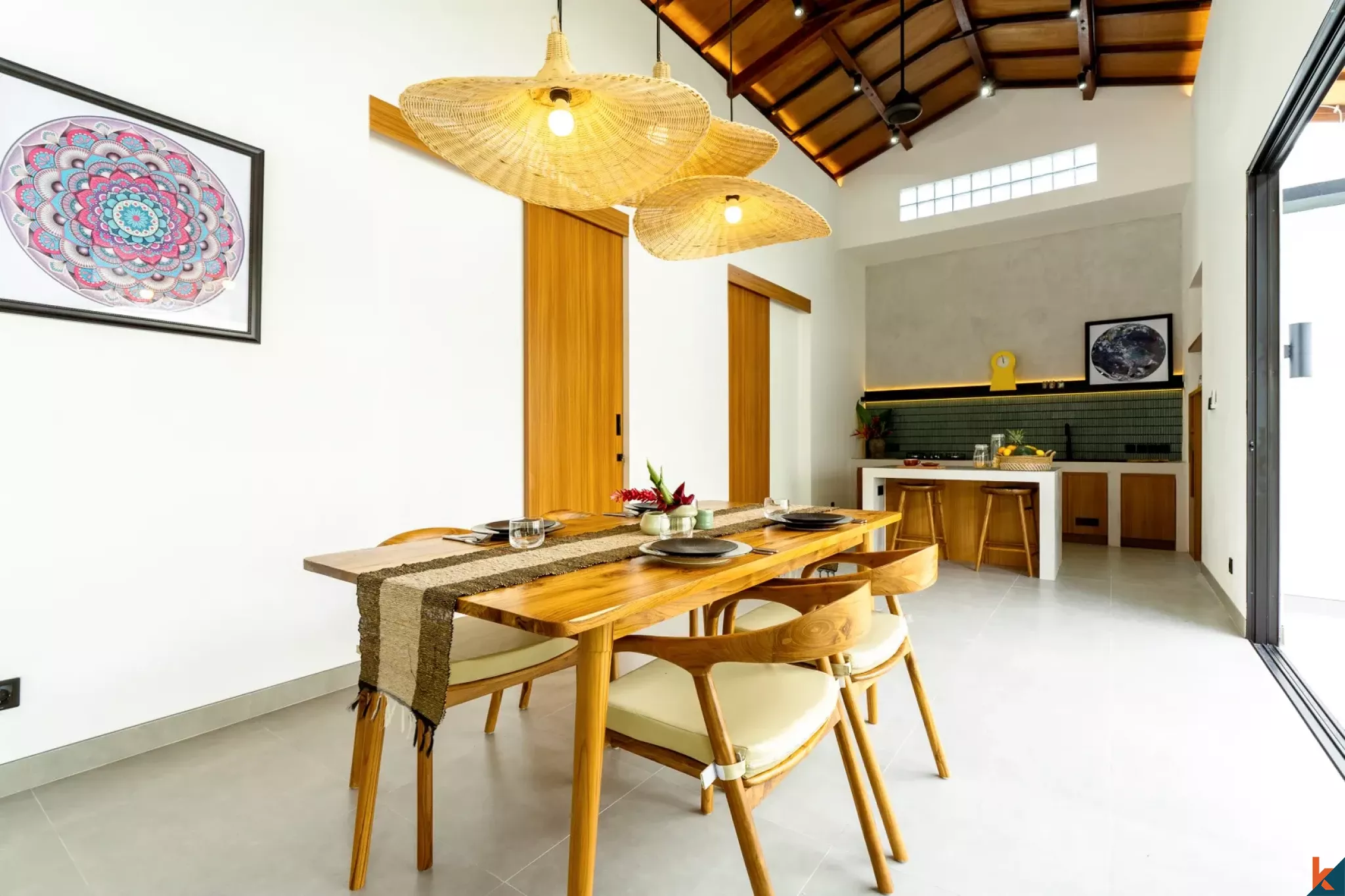 Superbe villa de deux chambres à louer avec un design balinais moderne à Ubud