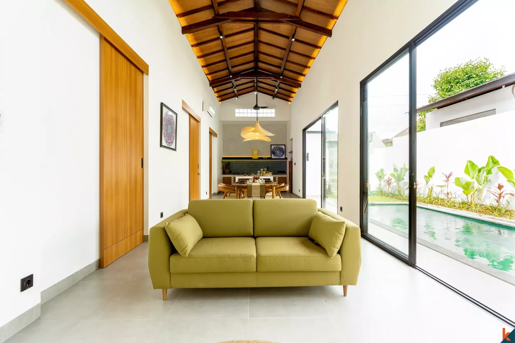 Superbe villa de deux chambres à louer avec un design balinais moderne à Ubud