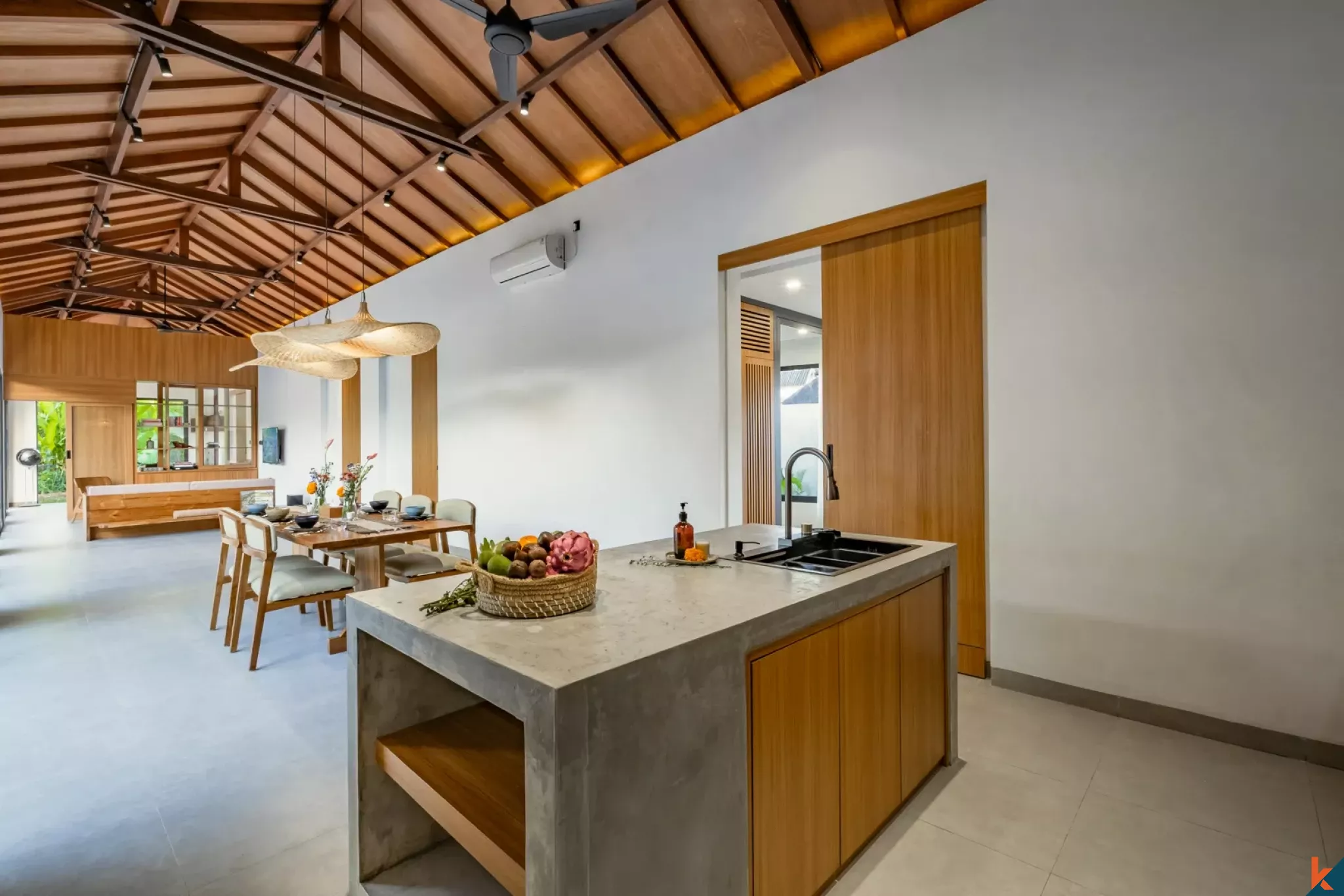 Elegant three bedroom modern balinese villa for lease in Ubud