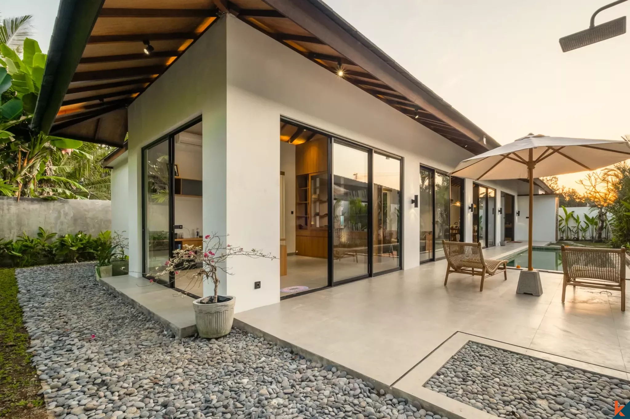 Elegant three bedroom modern balinese villa for lease in Ubud